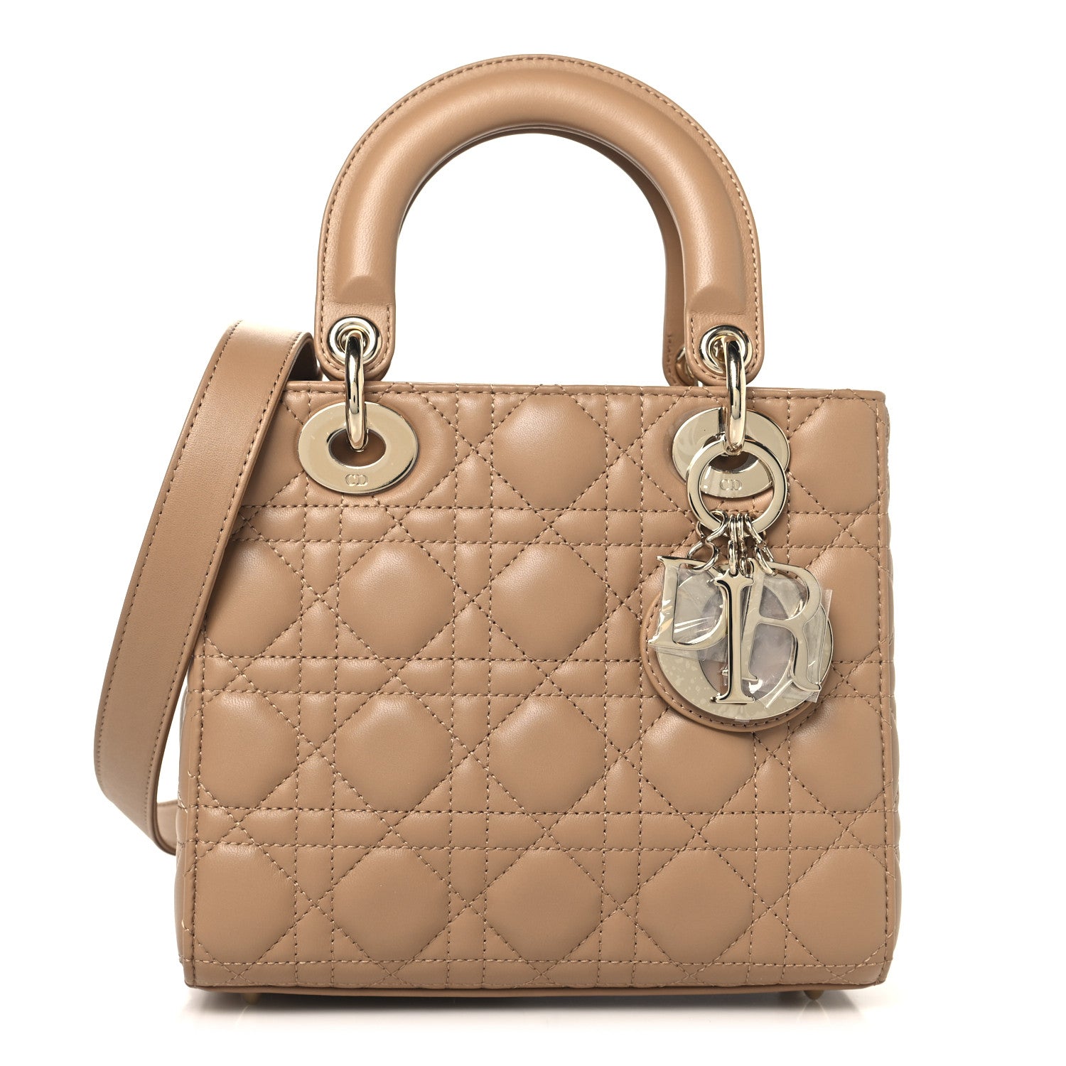 CBA11-6 クリスチャンディオール LADY DIOR カナージュ Christian Dior Lambskin Cannage Small Lady Dior Camel 1851201