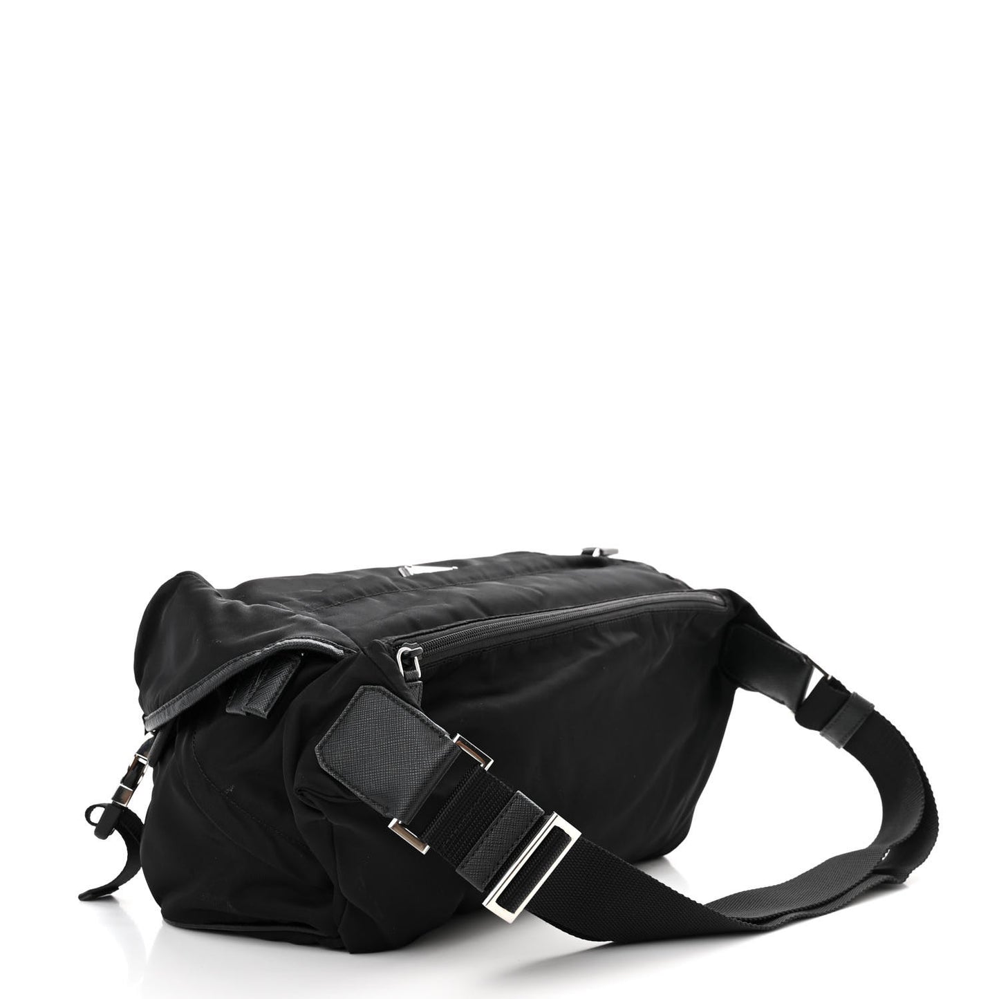 Re-Nylon Saffiano Sling Bag Black