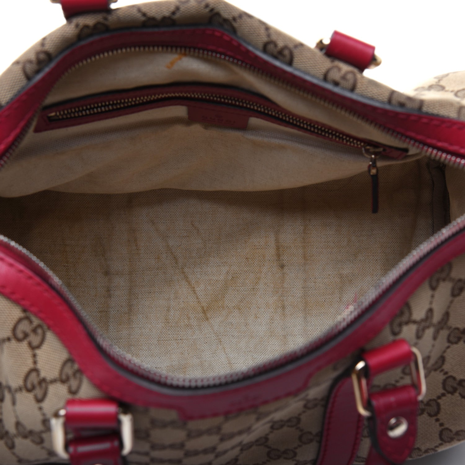 Gucci Monogram Medium Joy Boston Hibiscus Red 5 of 39