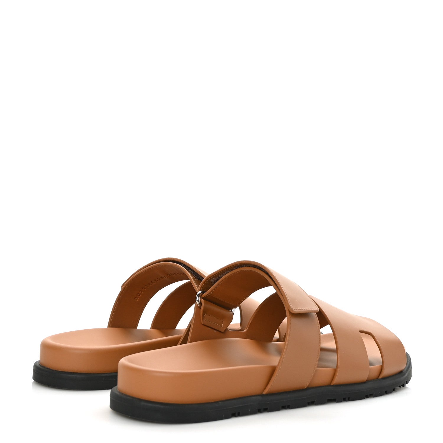 Hermes Calfskin Mens Chypre Sandals 42.5 Gold 4 of 8