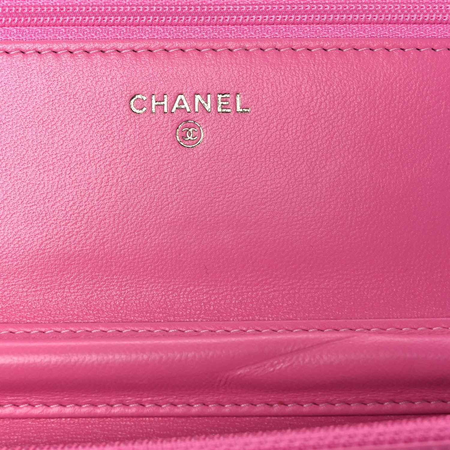 Chanel Lambskin Quilted CC Pearl Crush Wallet on Chain WOC Pink 6 of 11