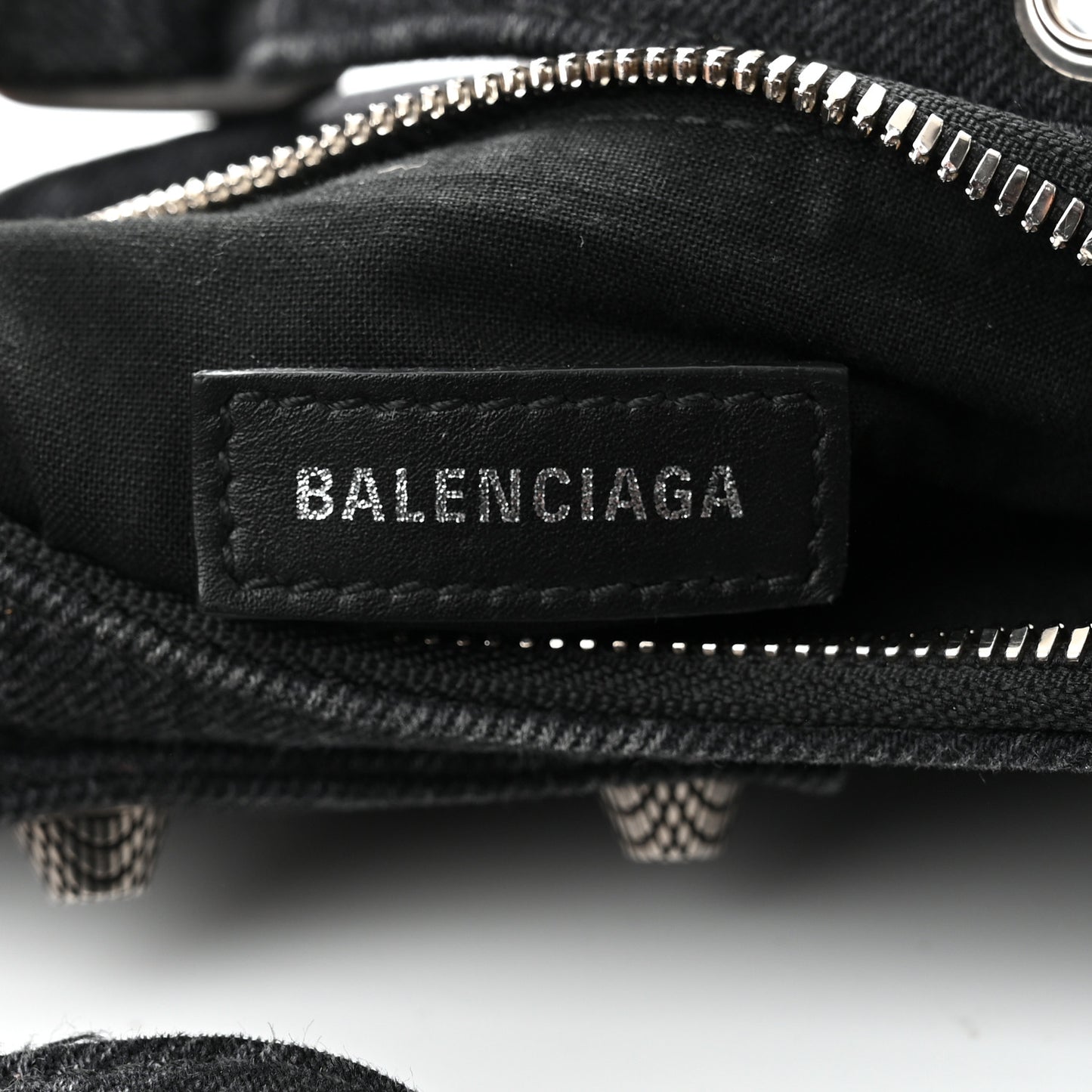 Denim BB Monogram Le Cagole Shoulder Bag XS Black