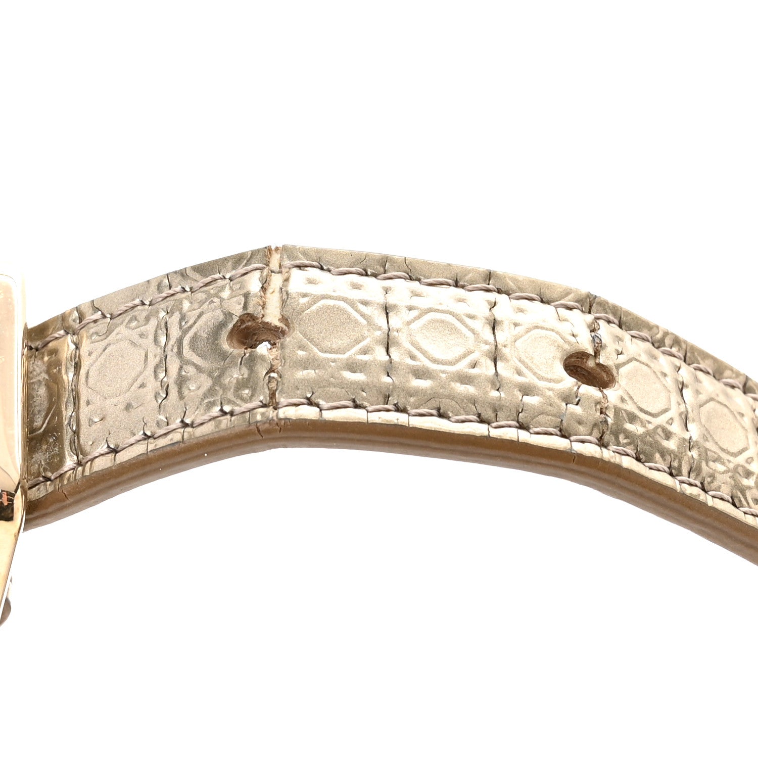 Christian Dior Metallic Patent Micro-Cannage Medium Diorama Flap Bag Gold 18 of 18