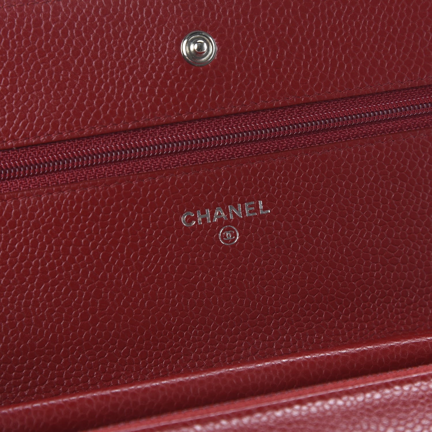 Chanel Caviar Quilted Wallet On Chain WOC Red 8 of 11
