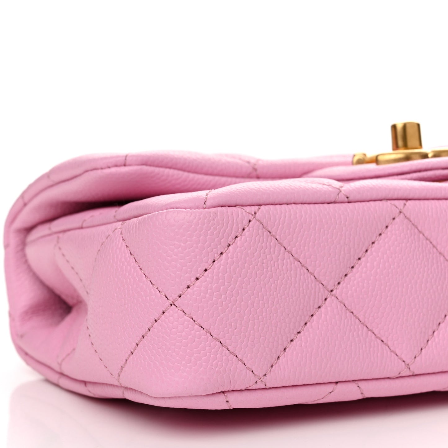 Caviar Quilted Mini Rectangular Sweetheart Flap Lilac