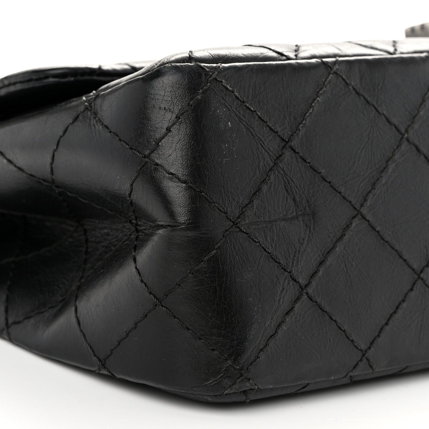 Aged Calfskin Quilted 2.55 Reissue 226 Flap Black