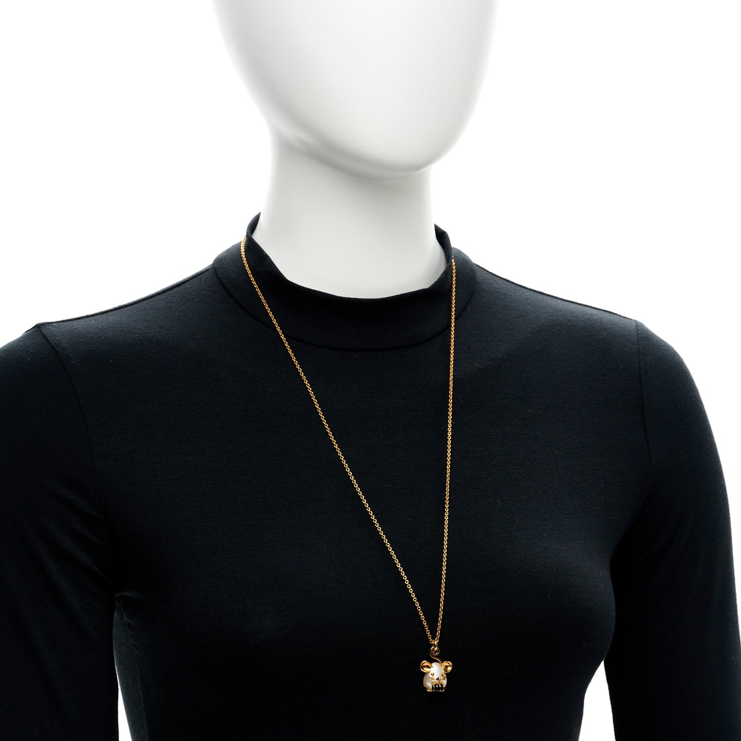 Vuittonite Rat Necklace Gold