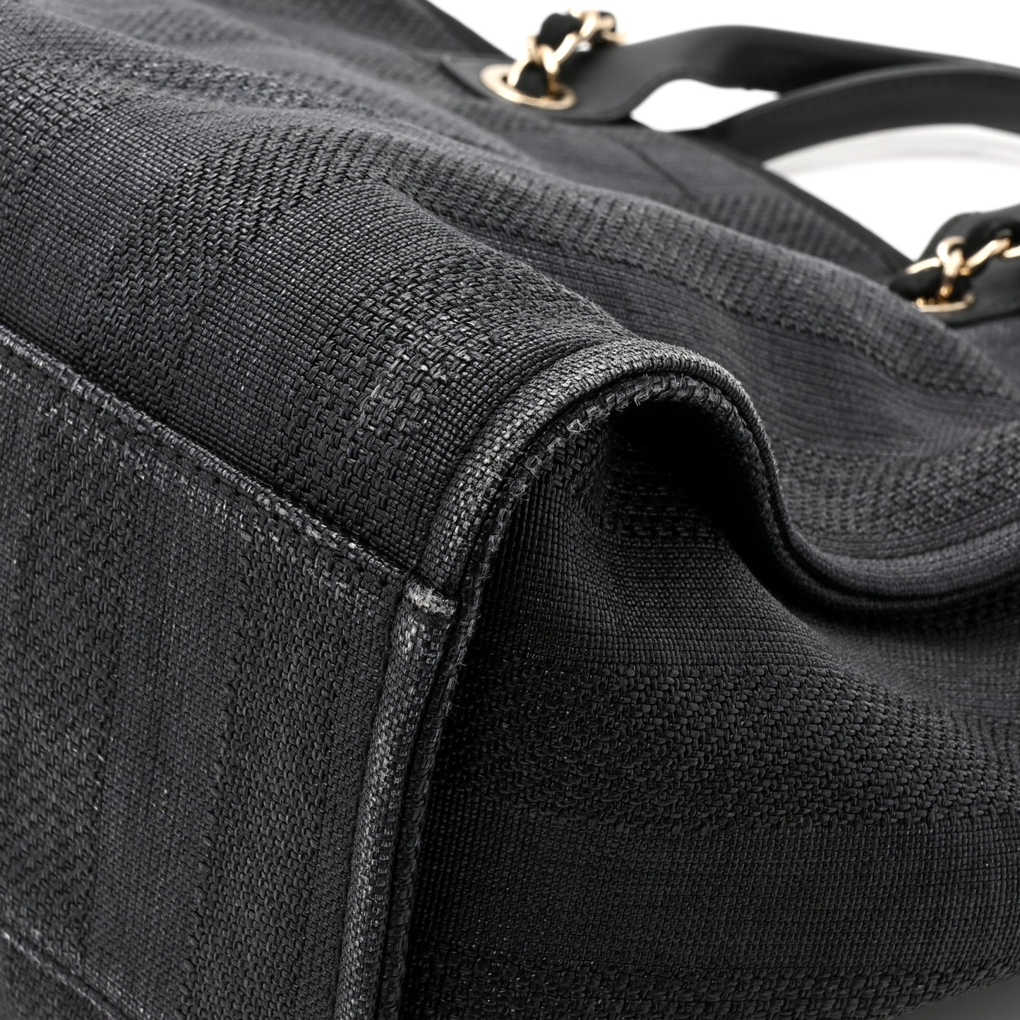 Lurex Boucle Large Deauville Tote Black