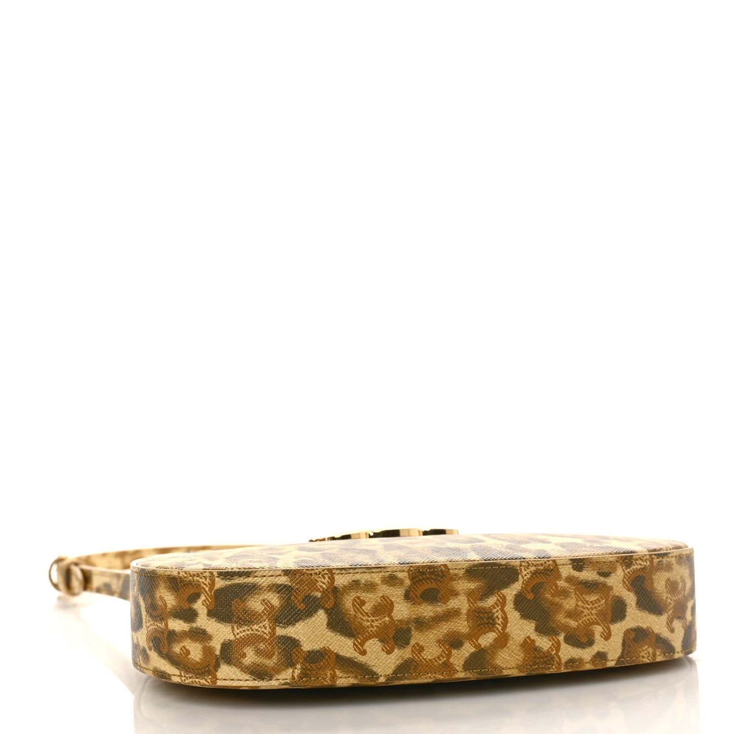 Canvas Calfskin Leopard Medium Tilly Triomphe Shoulder Bag