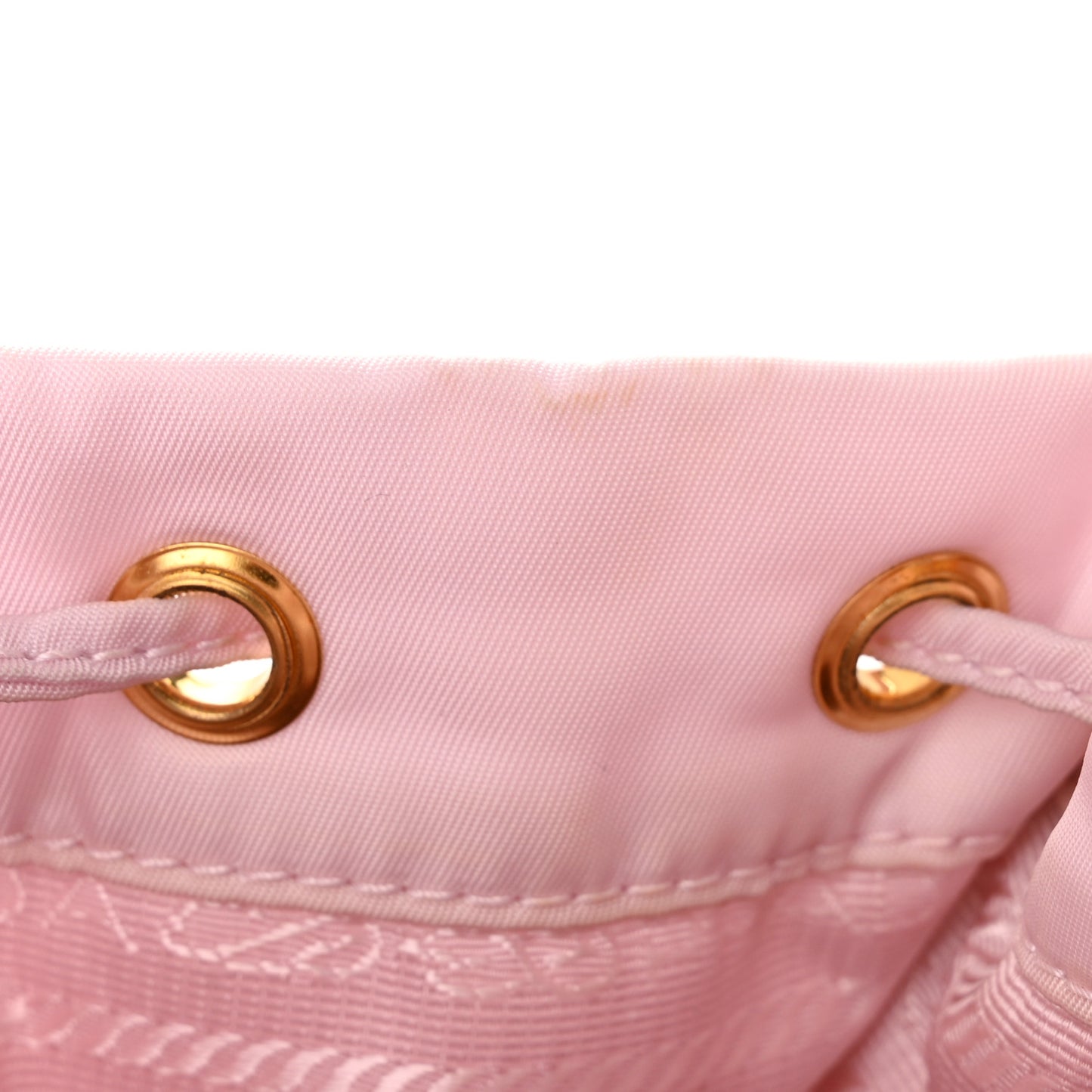 Re-Nylon Saffiano Duet Bucket Crossbody Bag Alabastro