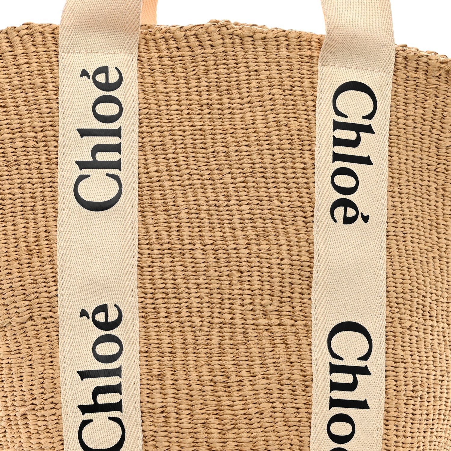Chloe Raffia Large Woody Tote White 8 of 12