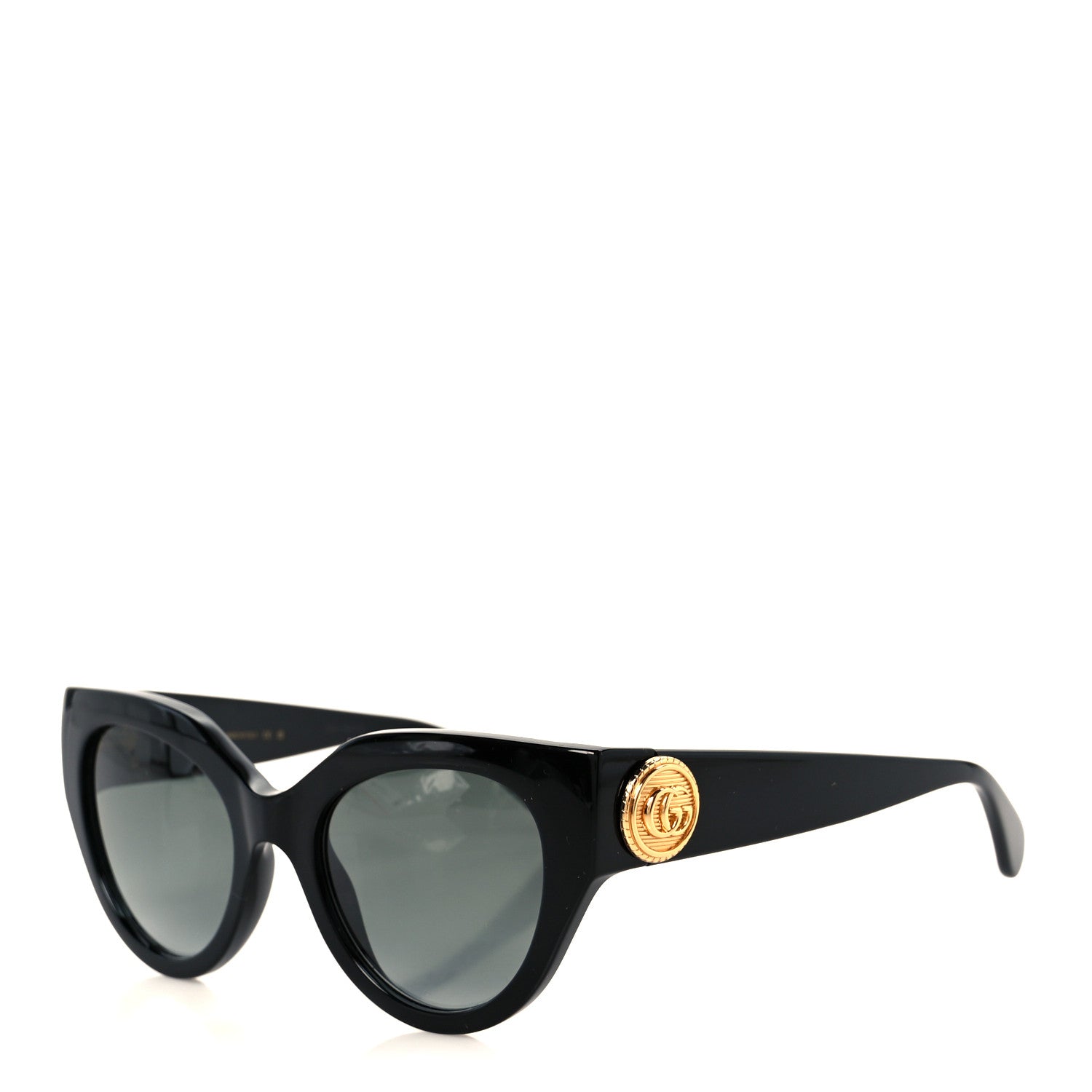 New Gucci Sunglasses Black Cat Eye Gold GG Logo Womens Gucci GG1603S 001 Sunglasses Shiny Gold - eye-oo.com main image 2
