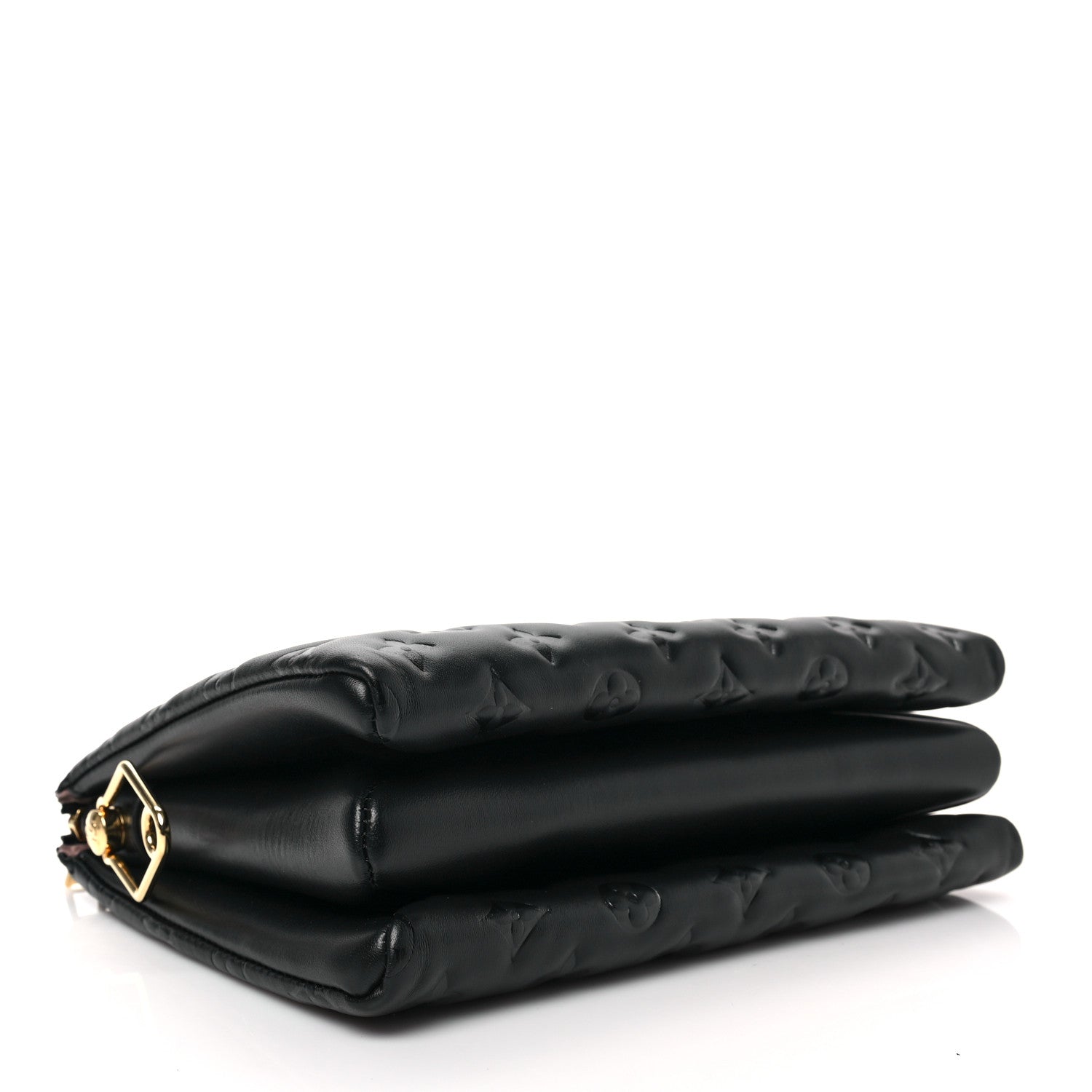 Louis Vuitton Lambskin Embossed Monogram Coussin PM Black 4 of 7