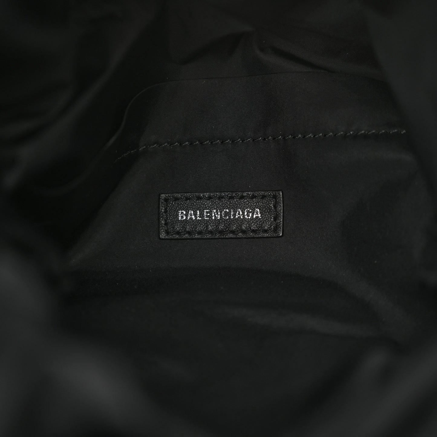 Nylon Medium Monaco Chain Shoulder Bag Black