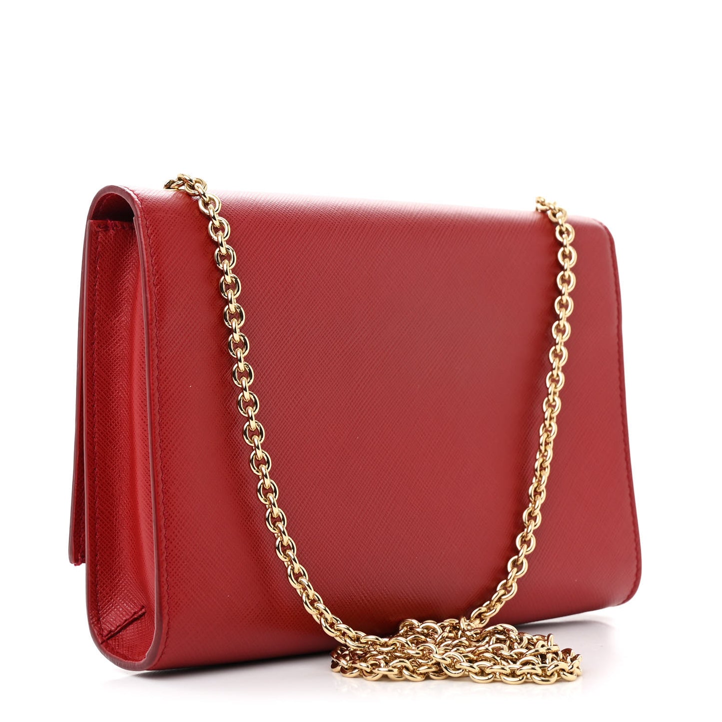 Hammered Calfskin Mini Miss Vara Bow Chain Bag Rosso