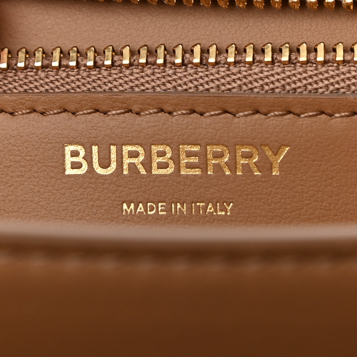 Calfskin Tartan Print Small TB Bag Light Fawn