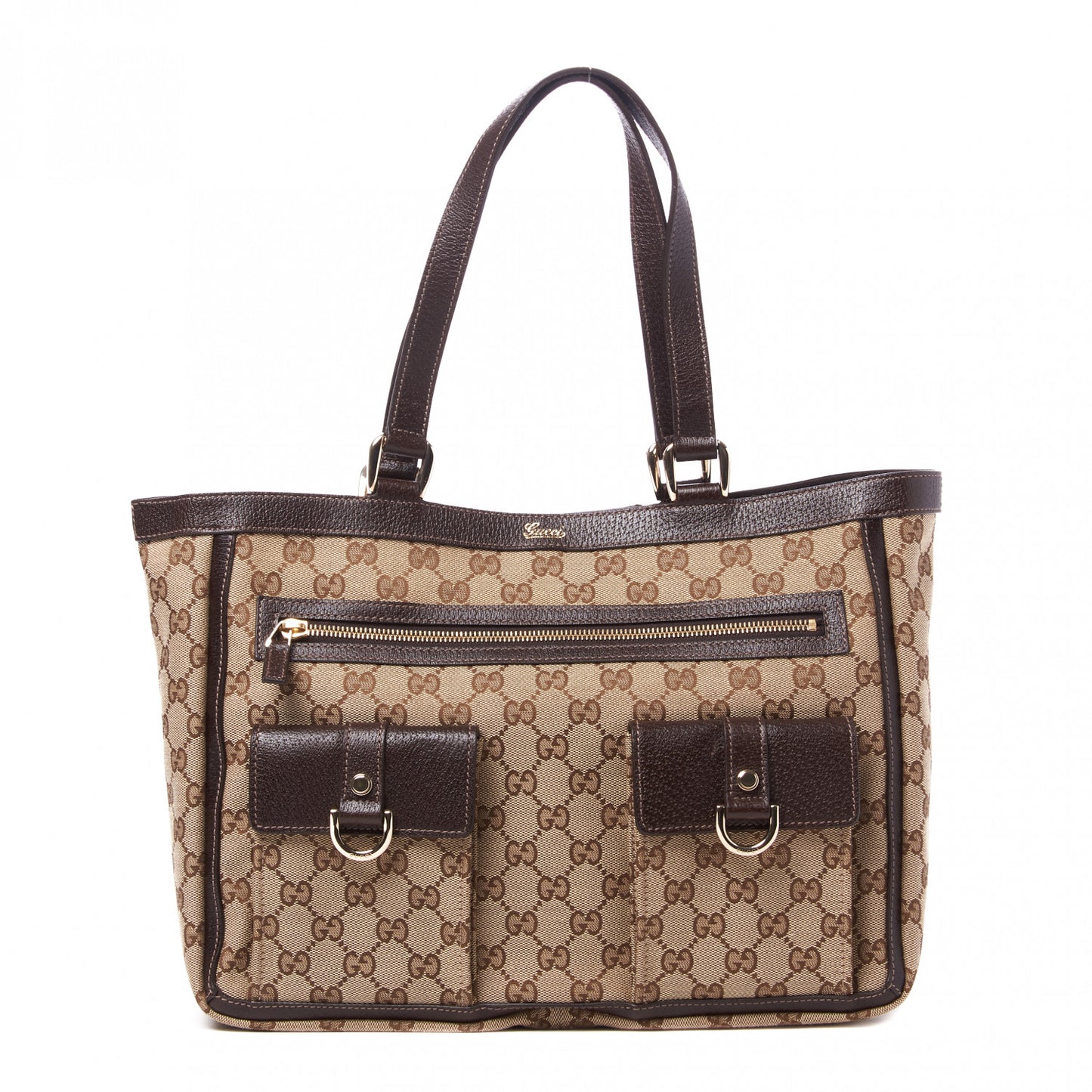 Monogram Abbey D Ring Tote Dark Brown