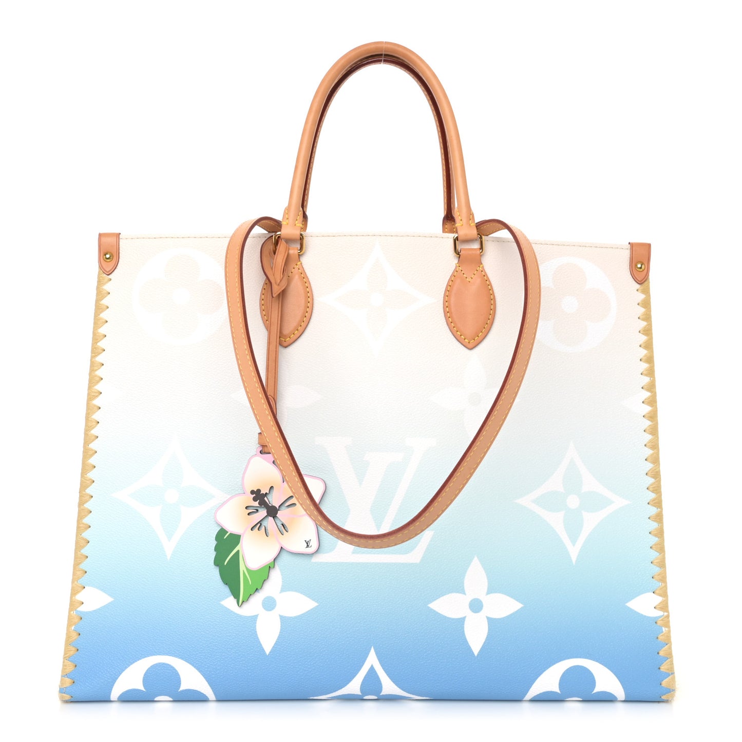 Monogram Giant Raffia Forte Dei Marmi By The Pool Onthego GM Blue