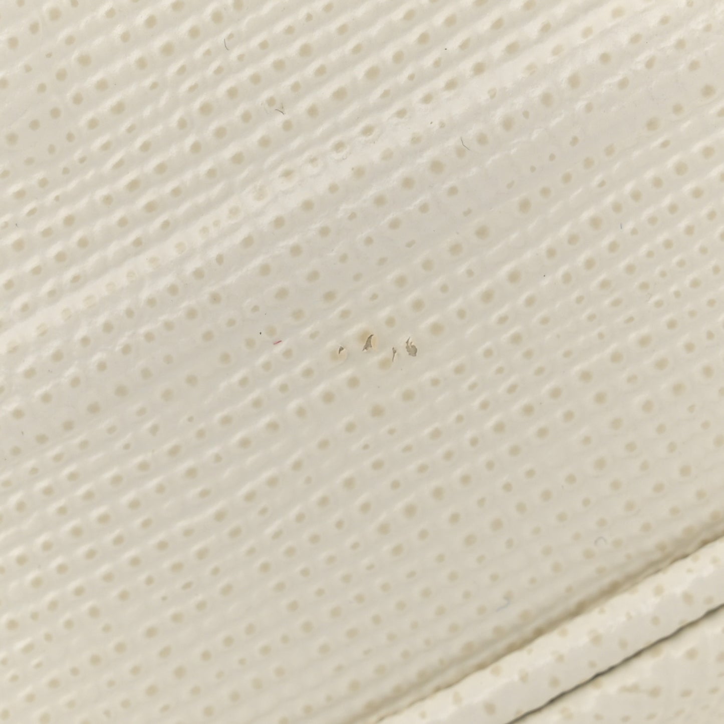 Saffiano Cuir Triangle Logo Embossed Triangle Shoulder Bag White