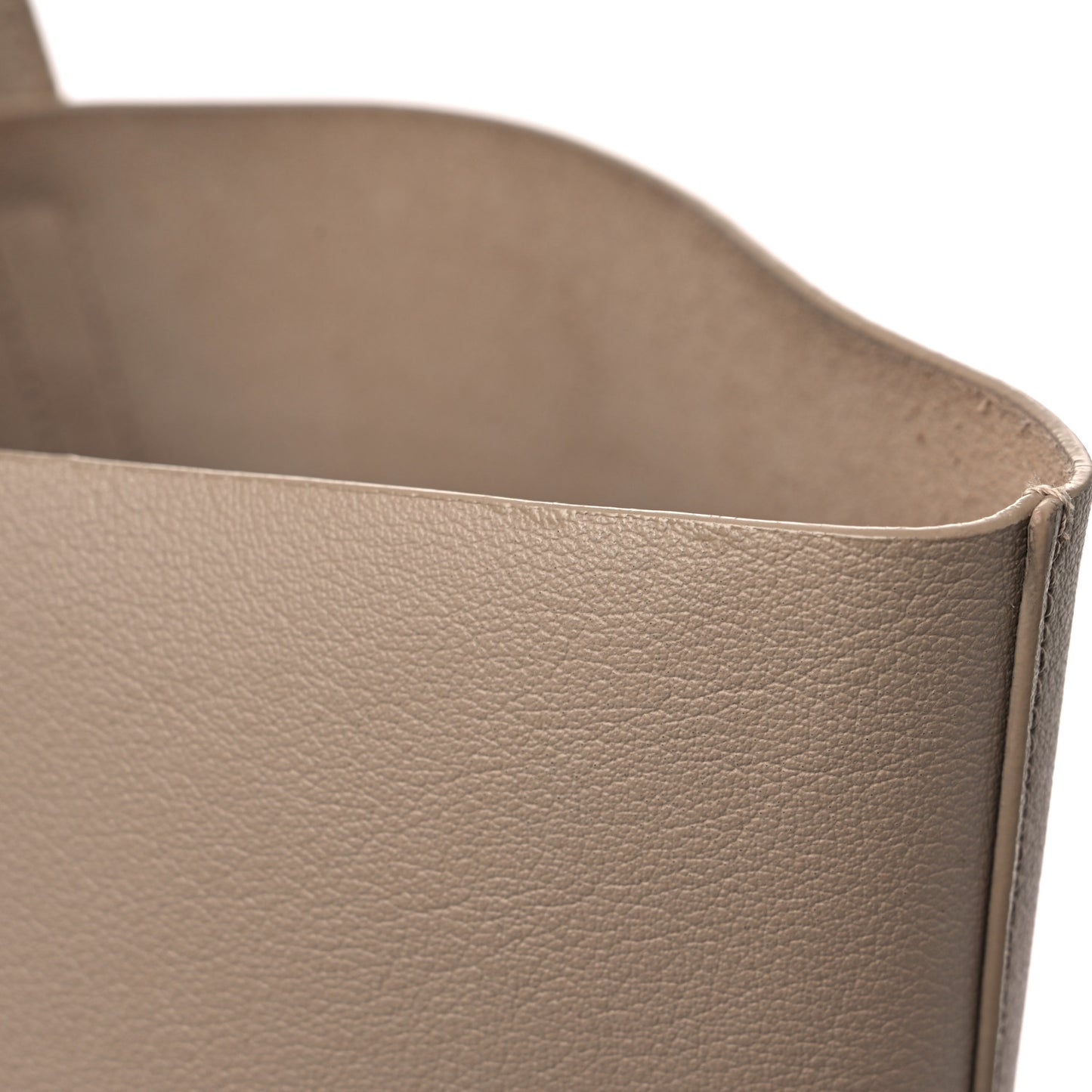Calfskin Large Shopping Tote Dark Beige