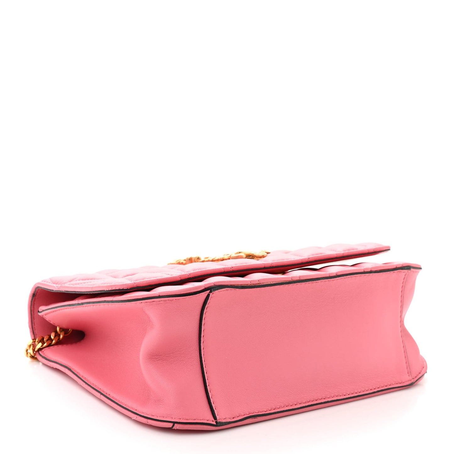 Nappa Quilted Virtus Top Handle Shoulder Bag Blush