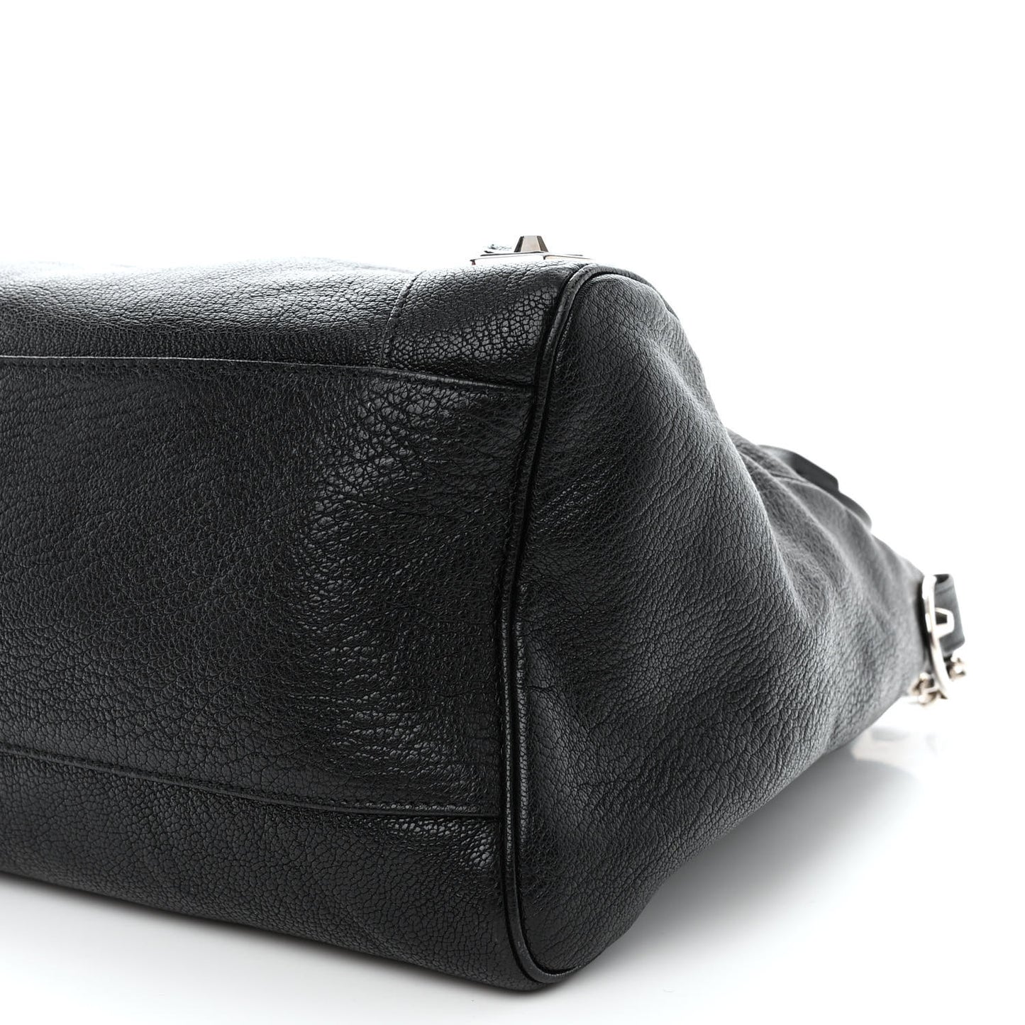 Chevre Silver Metallic Edge Hardware Velo Black