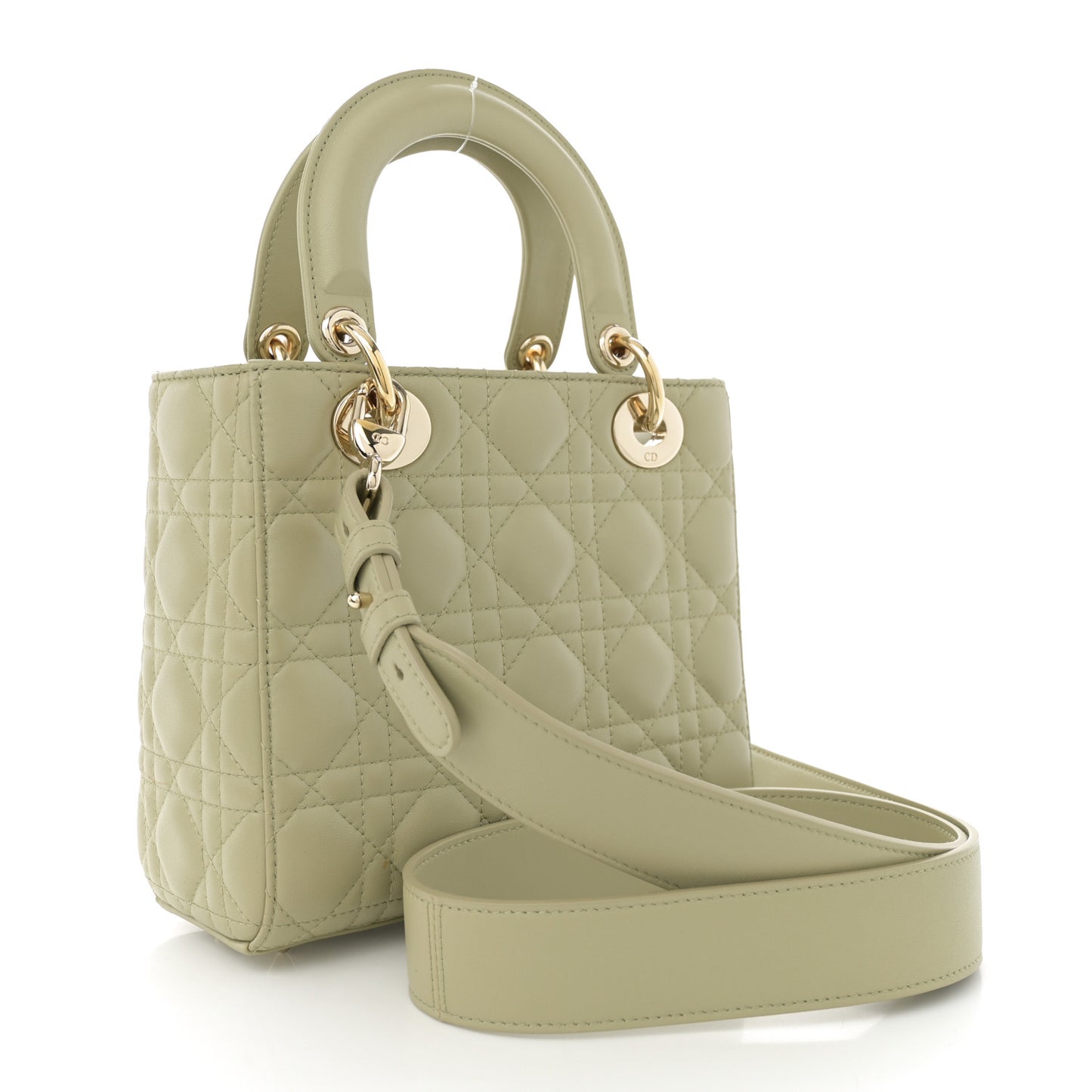 Lambskin Cannage Small My ABCDior Lady Dior Peyote Green