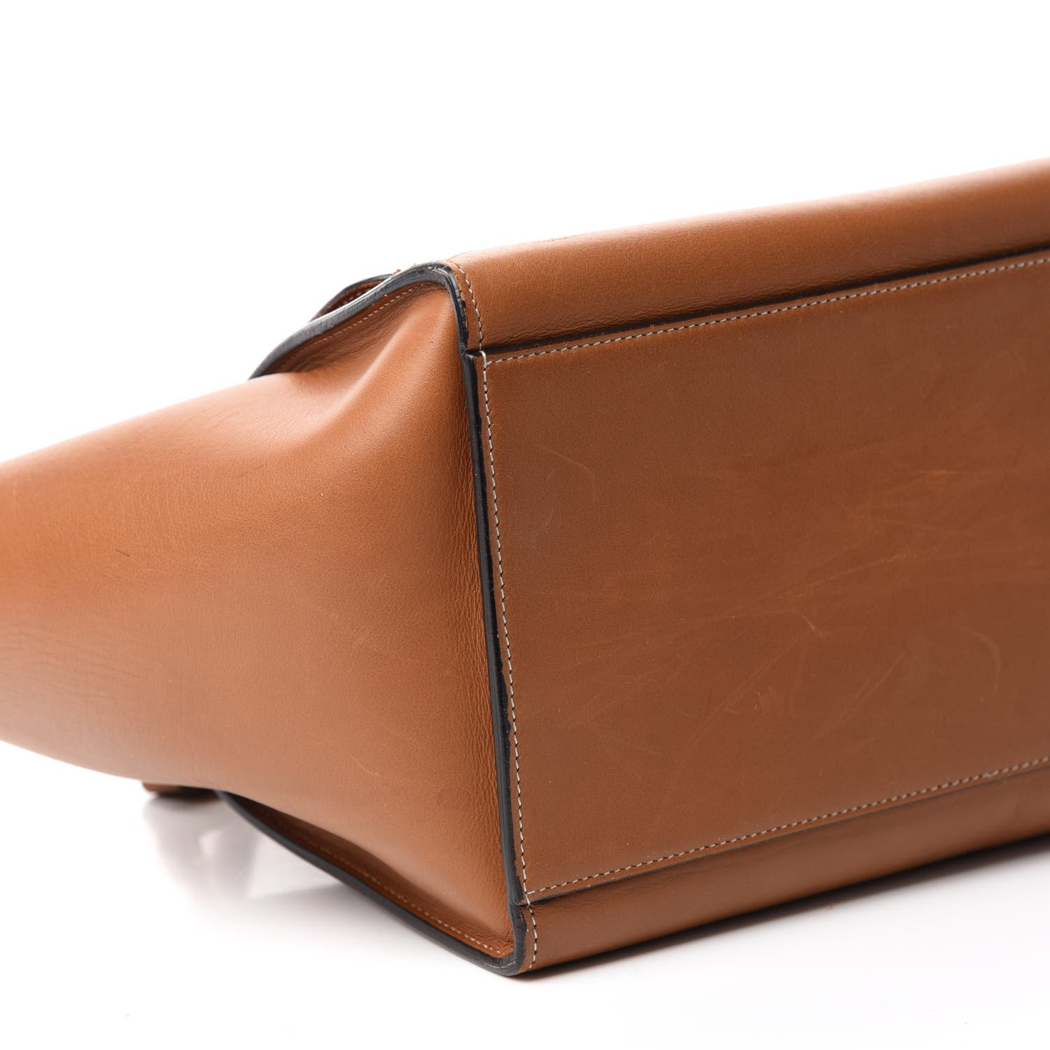 Celine Vegetable Calfskin Small Trapeze Tan 6 of 9