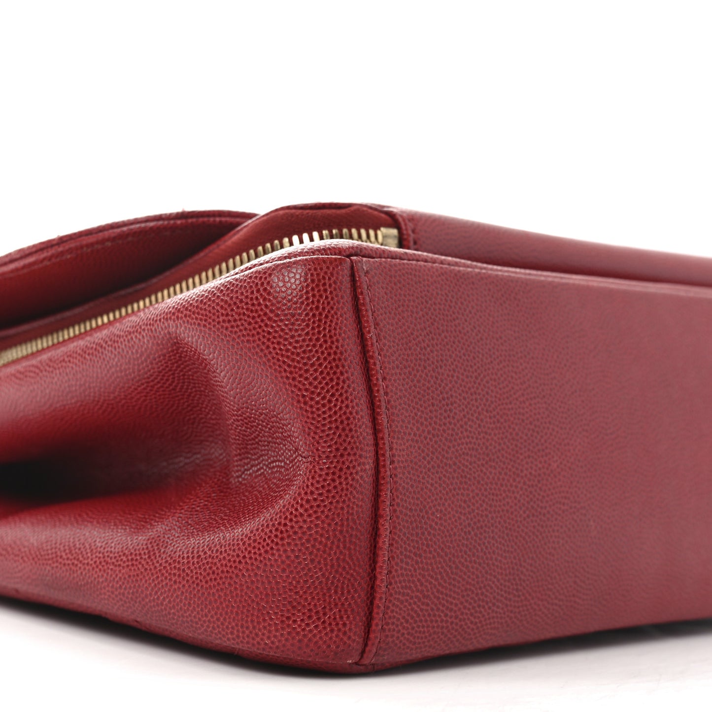 Caviar Quilted Large Business Affinity Flap Red