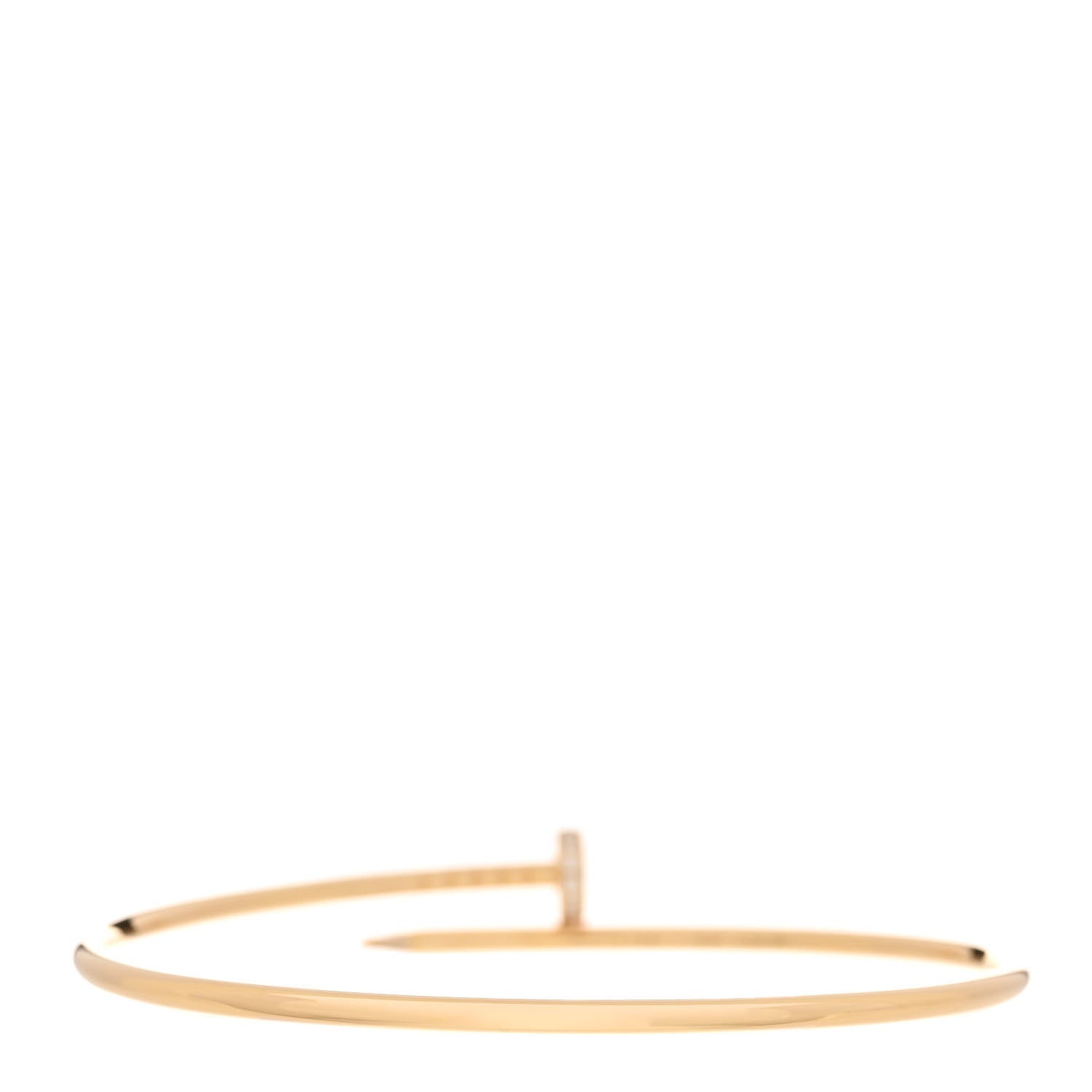 Cartier 18K Yellow Gold Diamond Small Juste Un Clou Bracelet 19 2 of 4