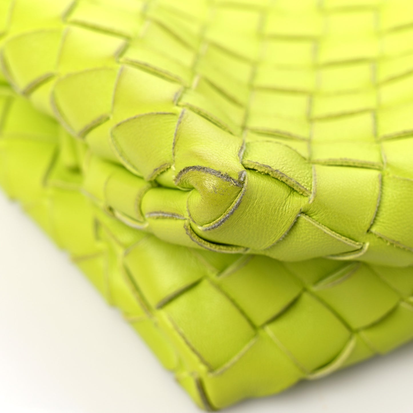 Nappa Intrecciato Small Loop Camera Bag Acid Kiwi