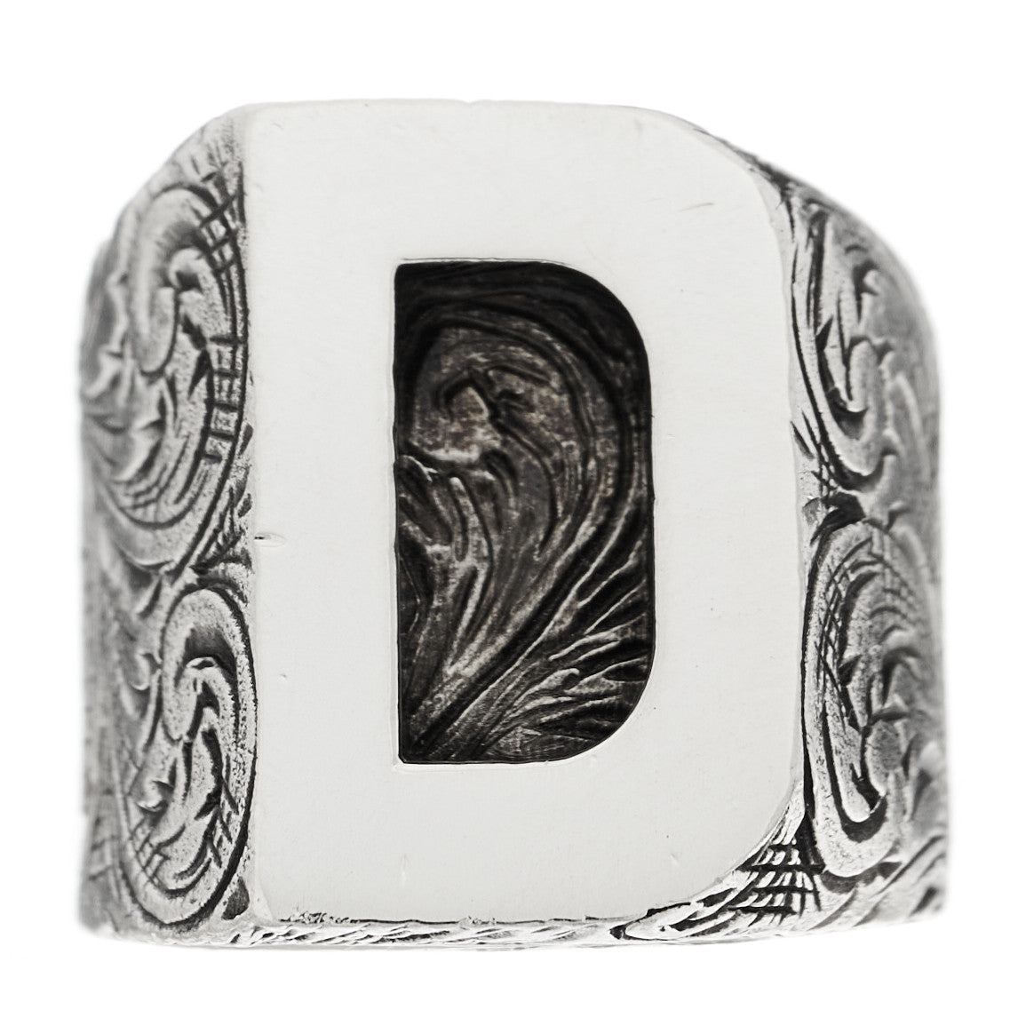 Sterling Silver Letter D Ring 57 8