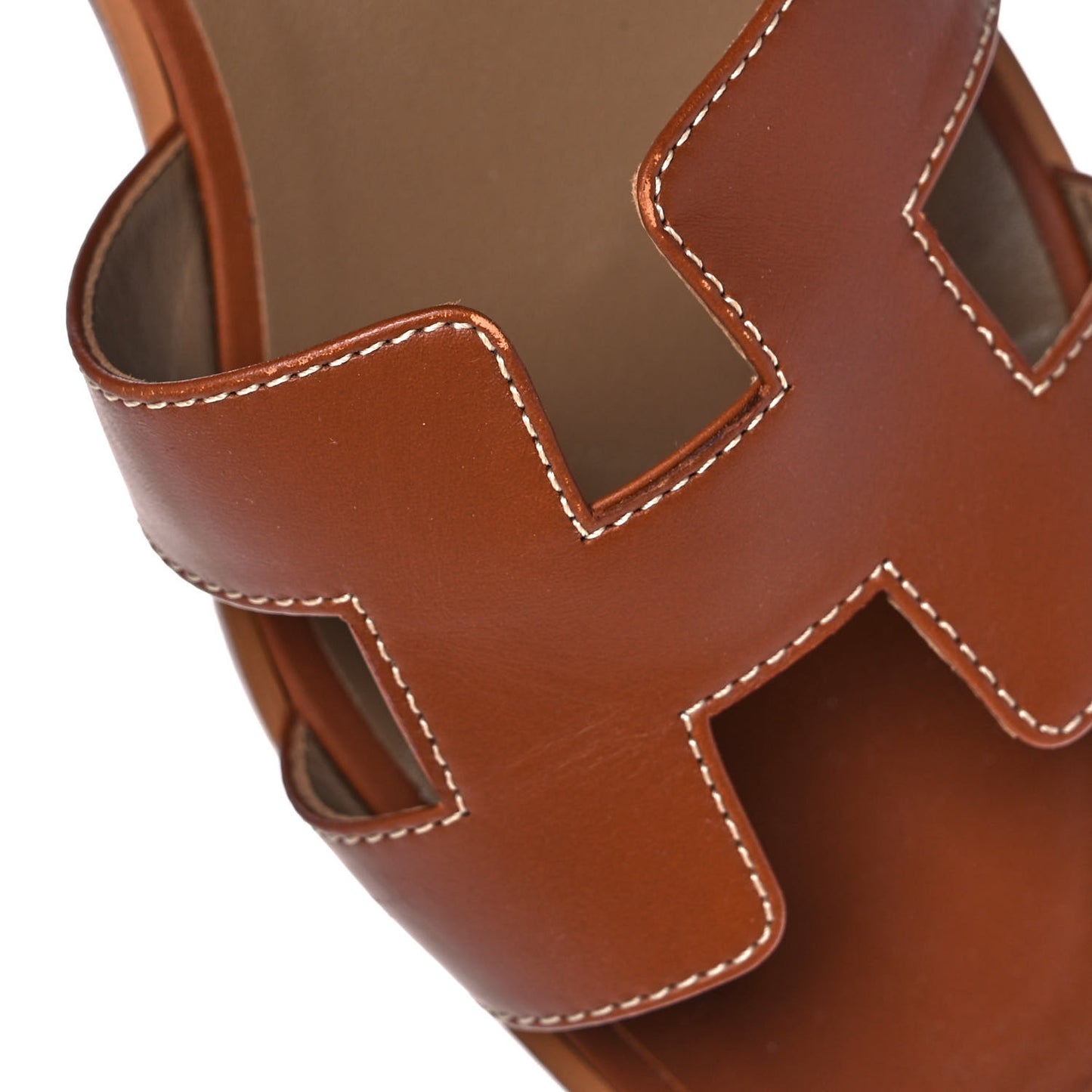 Box Calfskin Oran Sandals 38 Gold