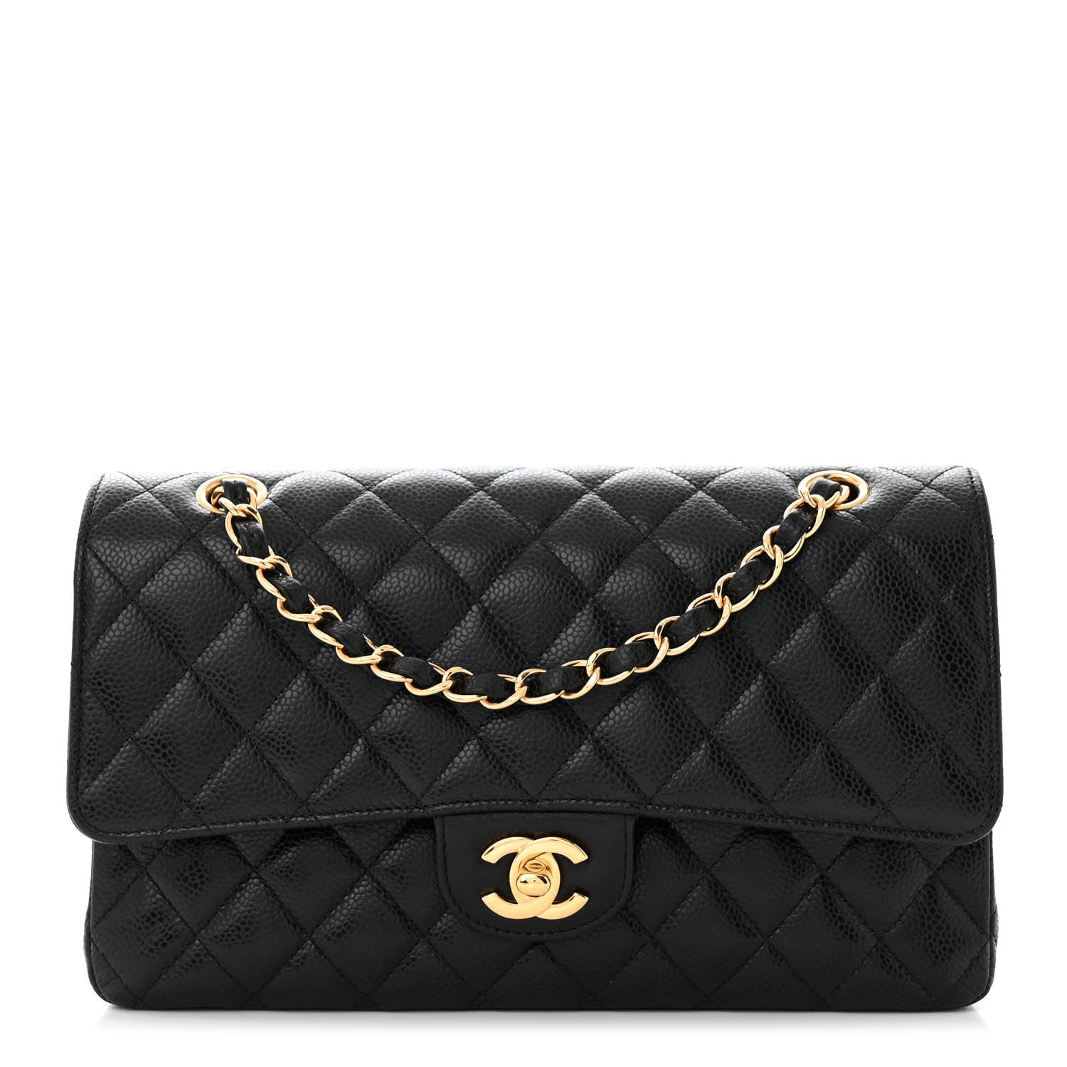 Chanel Caviar Quilted Medium Double Flap Black 1 of 11