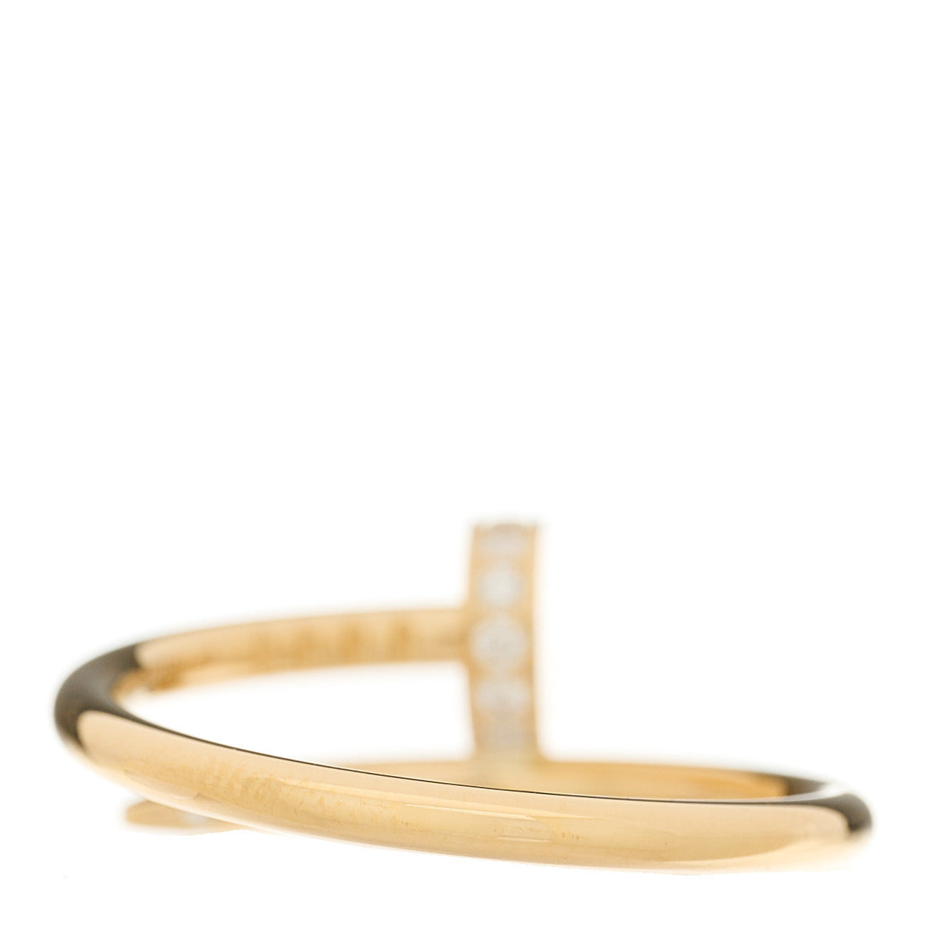 18K Yellow Gold Diamond Small Juste Un Clou Ring 50 5.25
