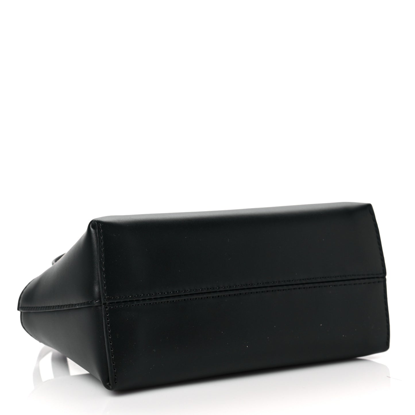 Vitello King Plexiglass Logo Embossed Mini By The Way Top Handle Boston Bag Black