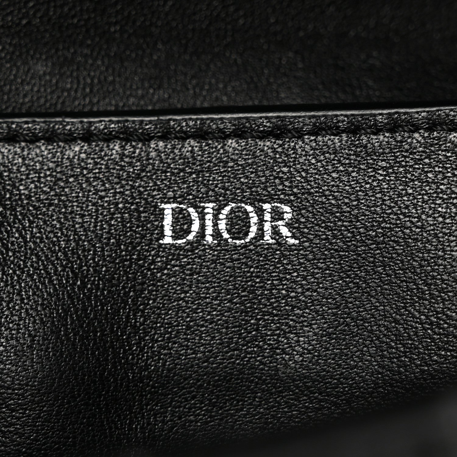 Christian Dior X KAWS Grained Calfskin Saddle Wristlet Black 6 of 10