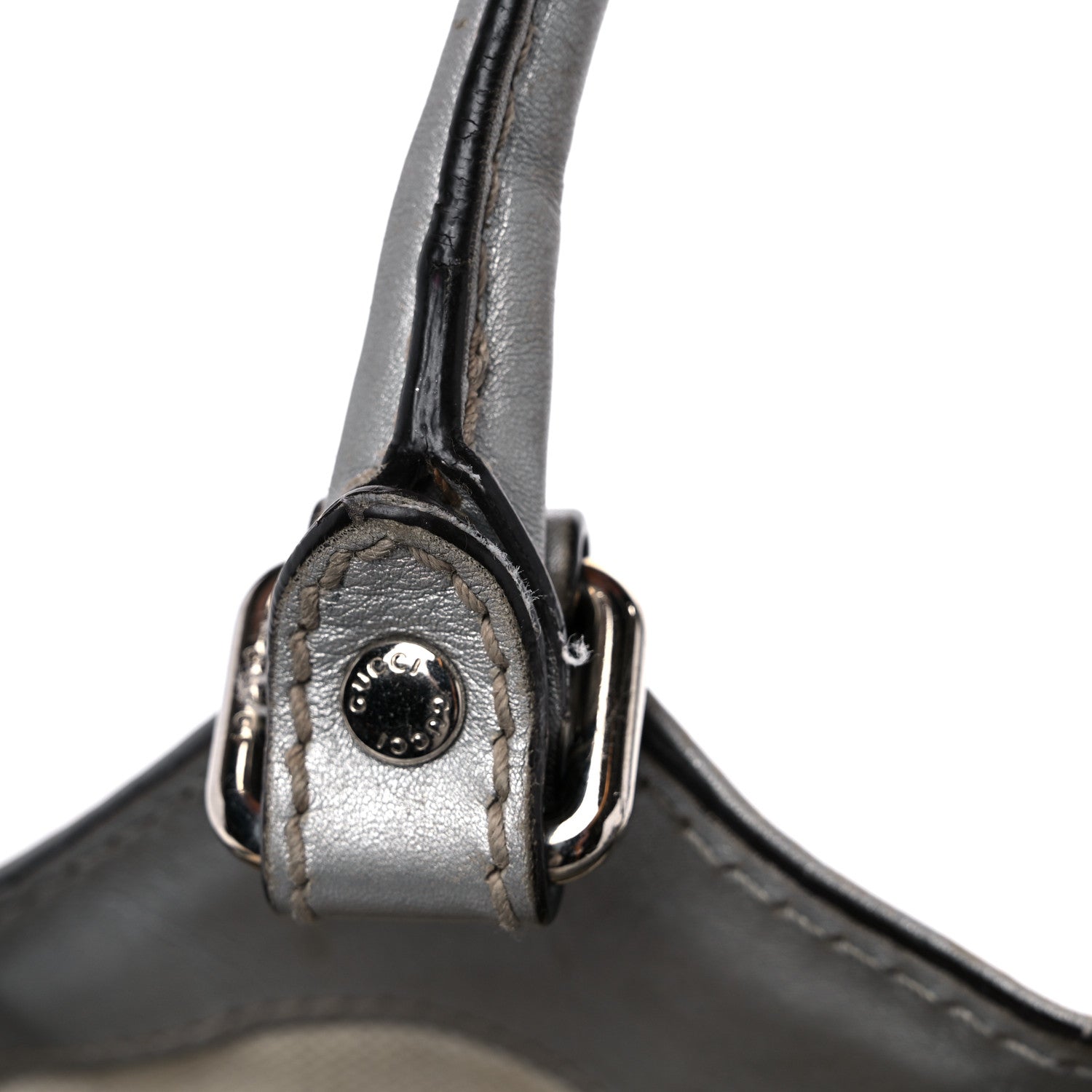 Gucci Metallic Guccissima Medium Sukey Tote Silver 21 of 25