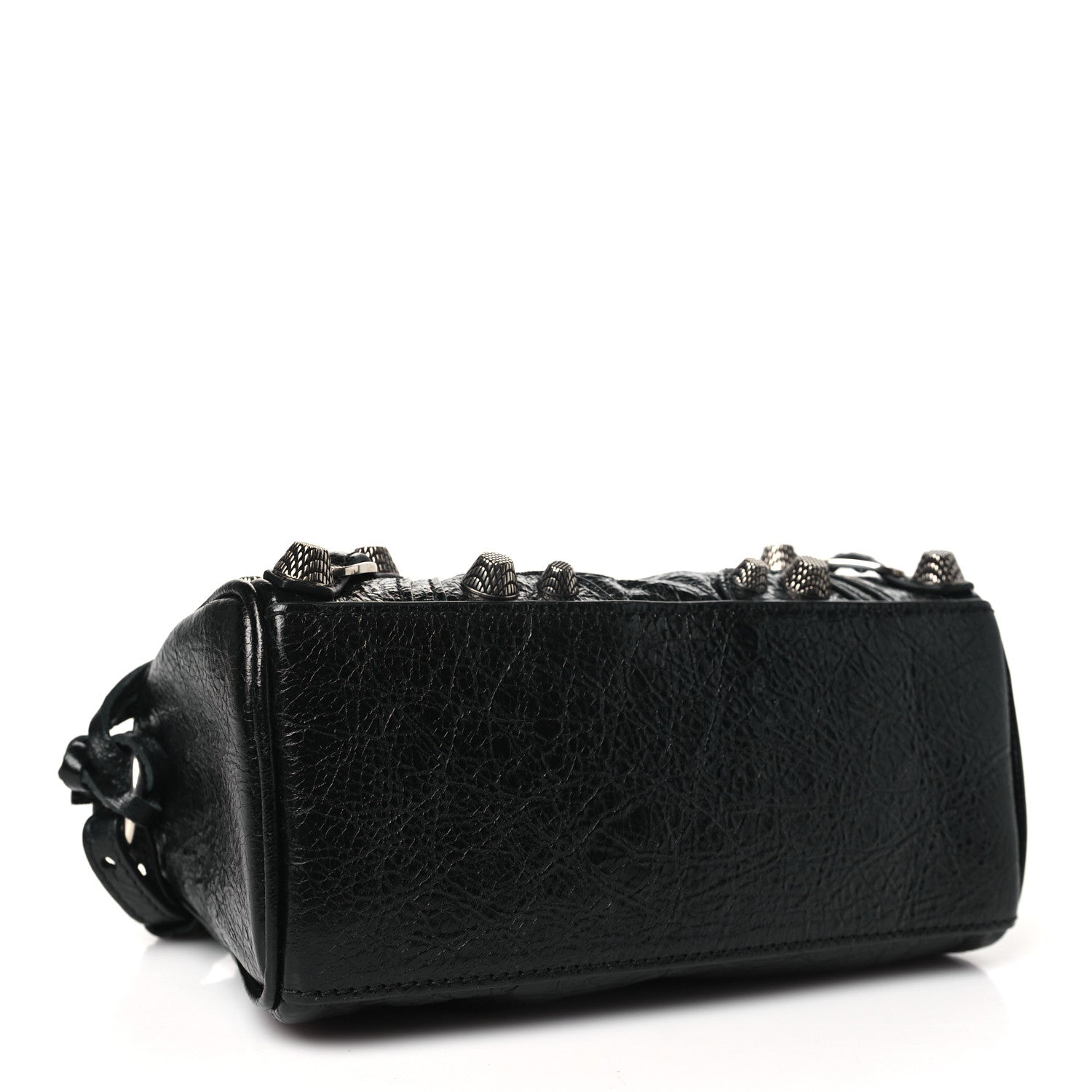 Balenciaga Agneau Arena Crystal Neo Nano Cagole Handbag Black 5 of 12