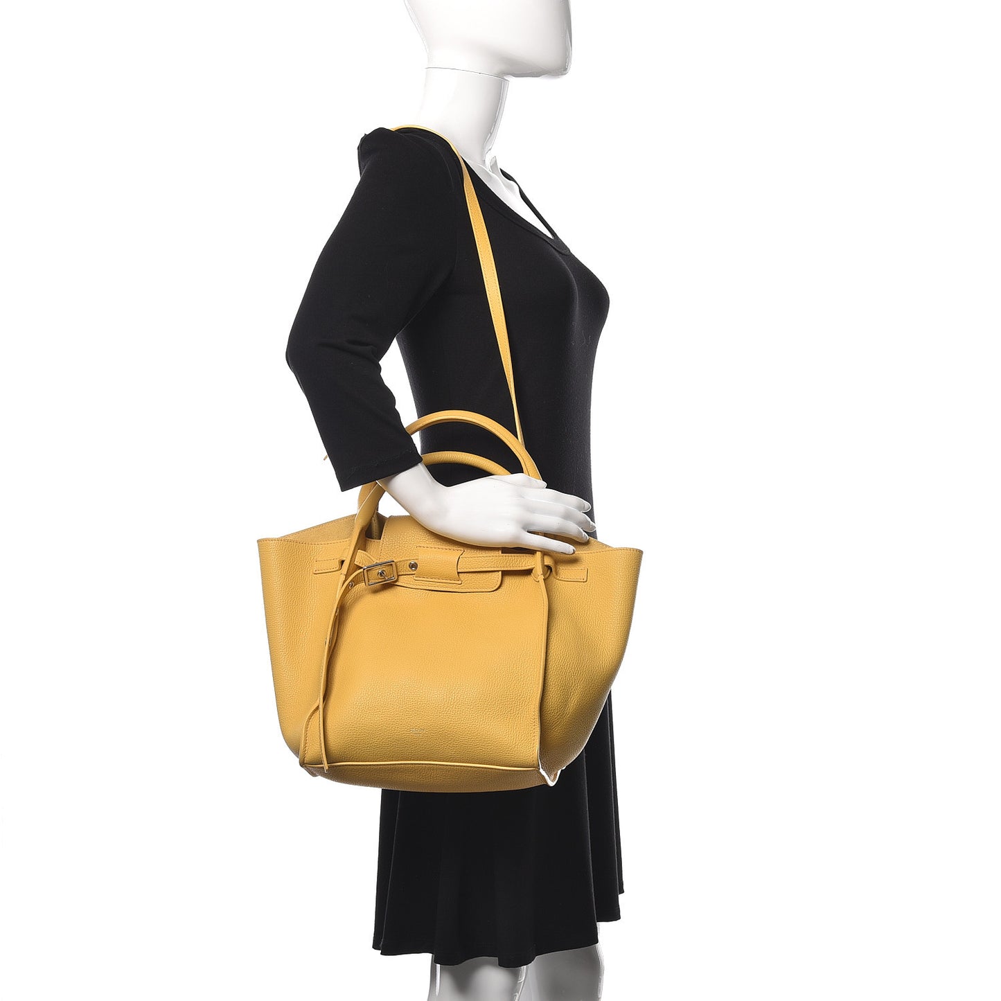 Supple Grained Calfskin Small Big Bag Sunflower