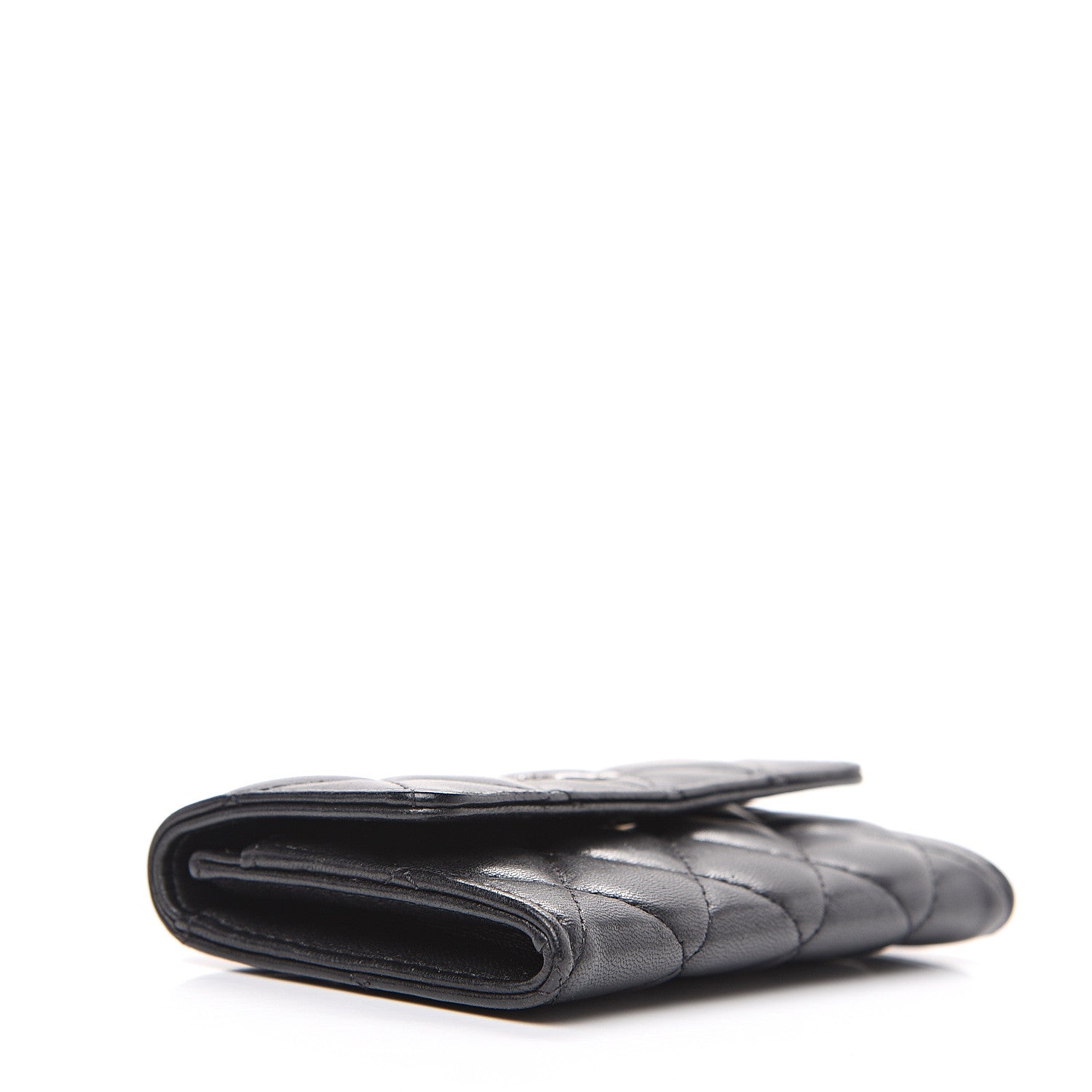 Chanel Lambskin Quilted Flap Card Holder Black 3 of 9