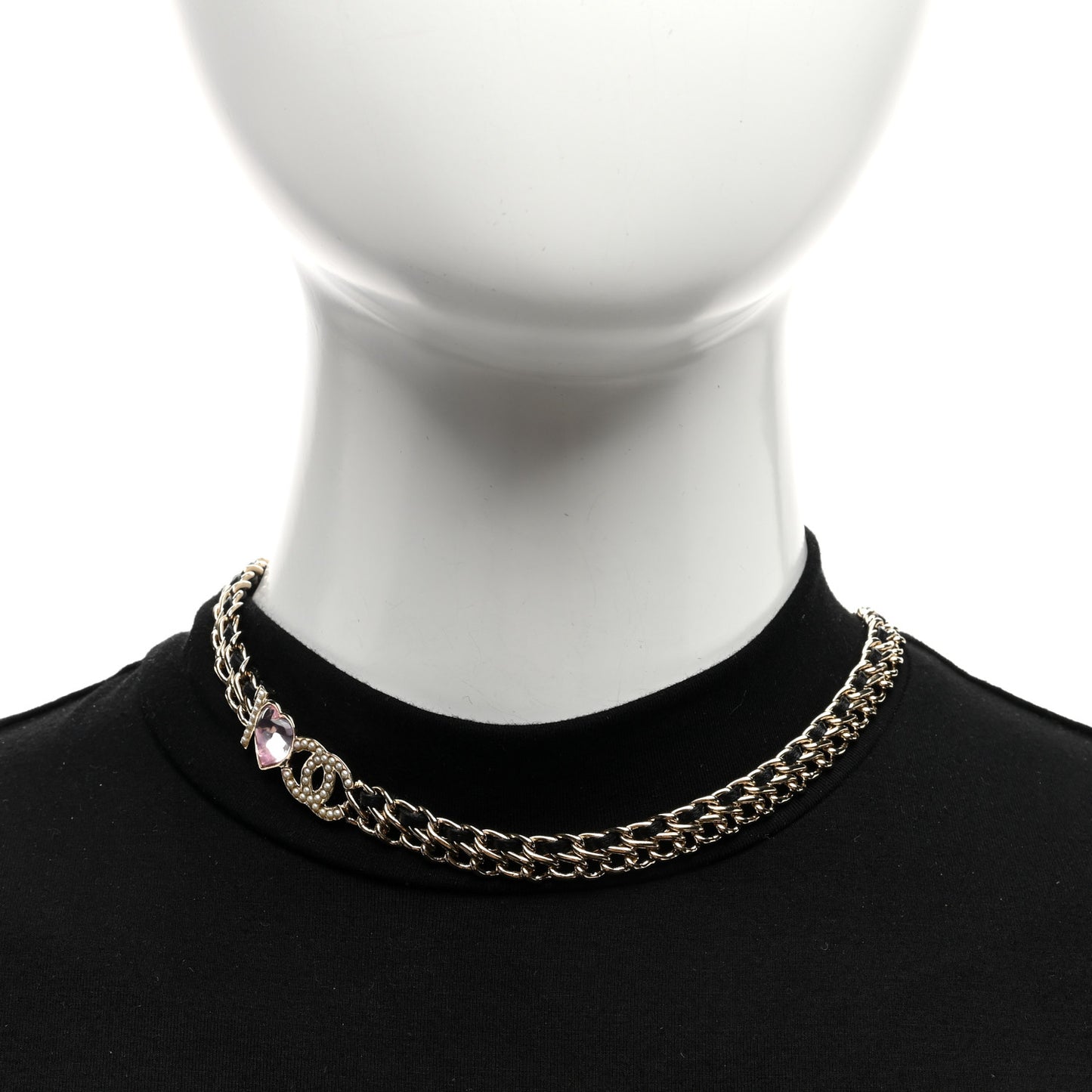 Crystal Pearl CC Choker Gold Black Gold