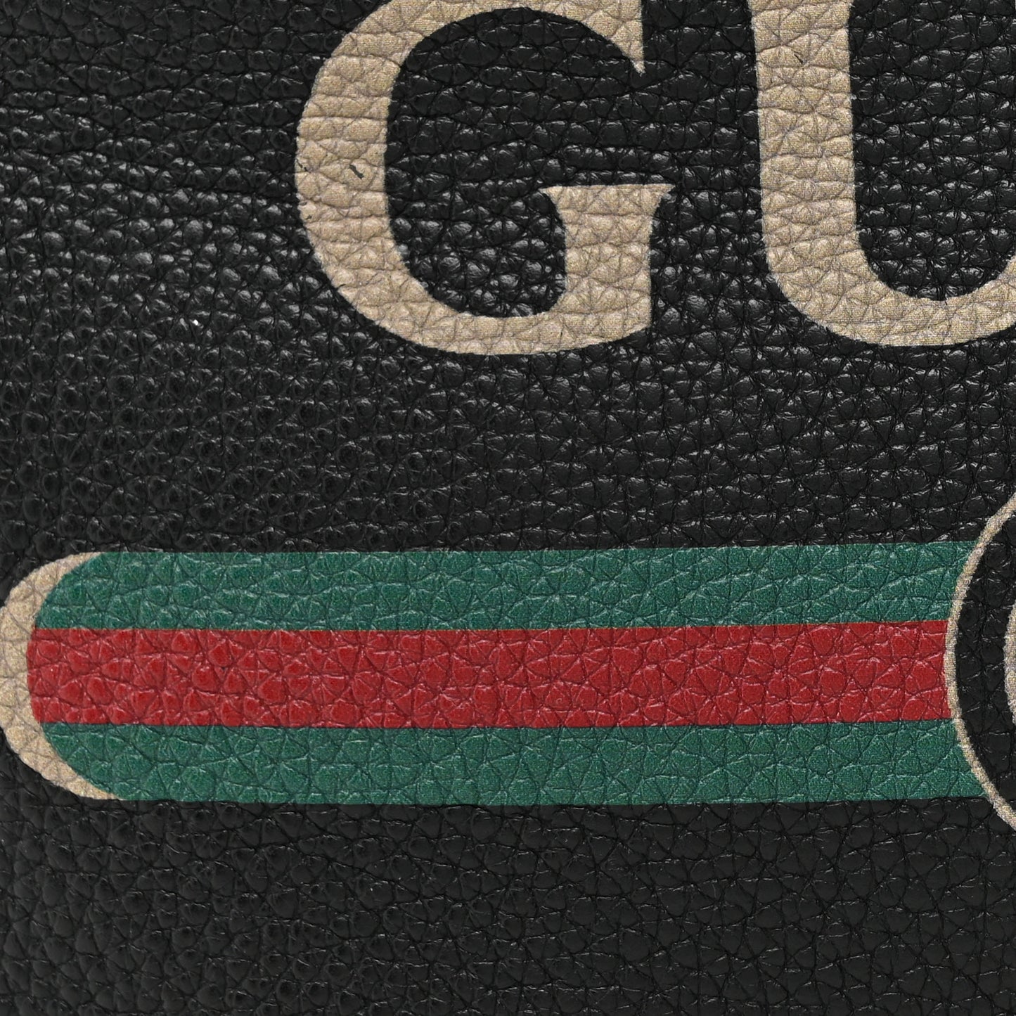 Grained Calfskin Logo Belt Bag Black