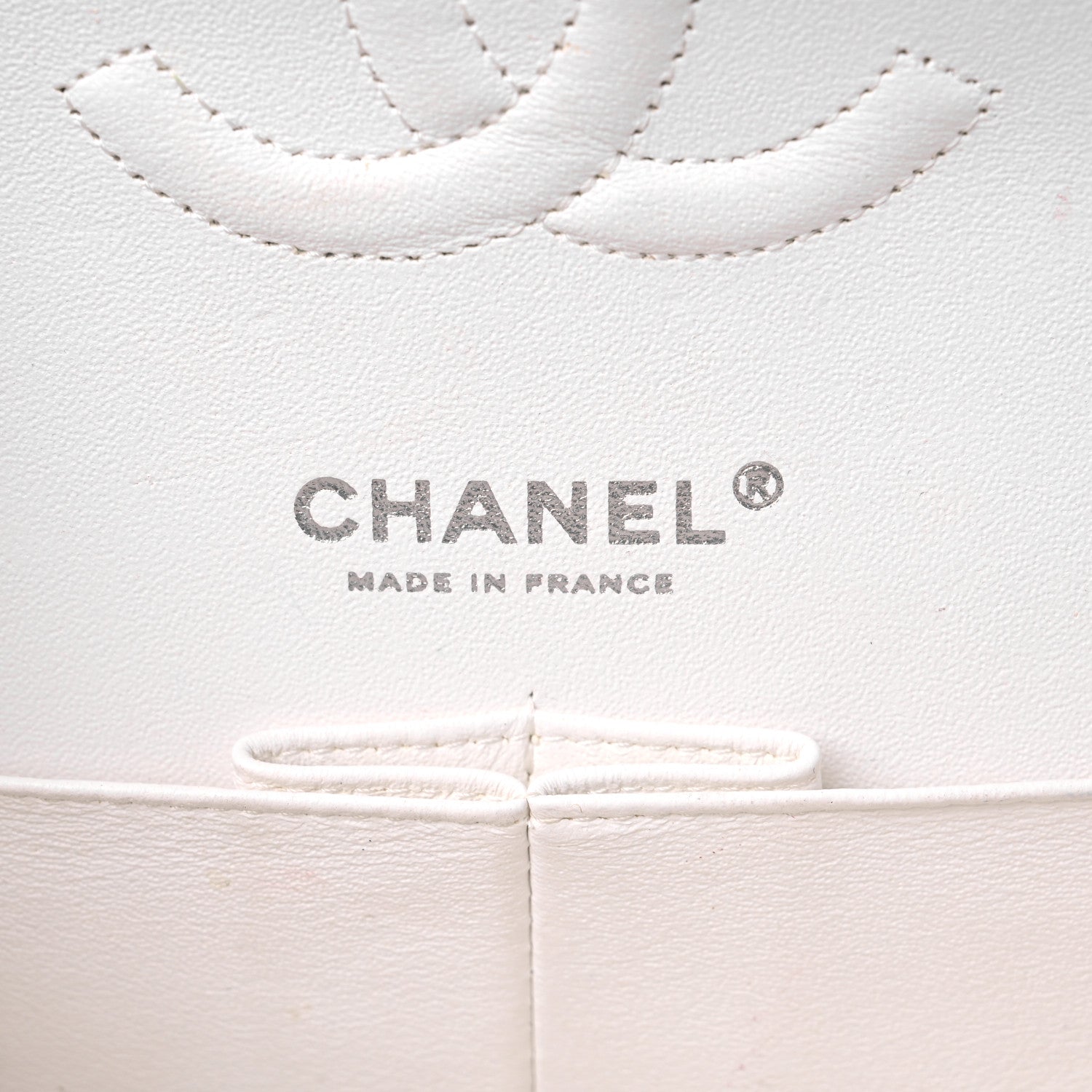 Chanel Caviar Quilted Medium Double Flap White 6 of 19