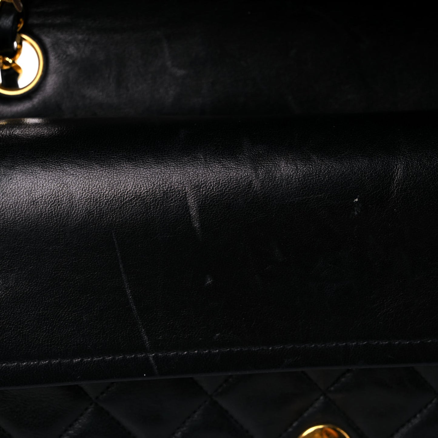 Lambskin Quilted Small Double Flap Black