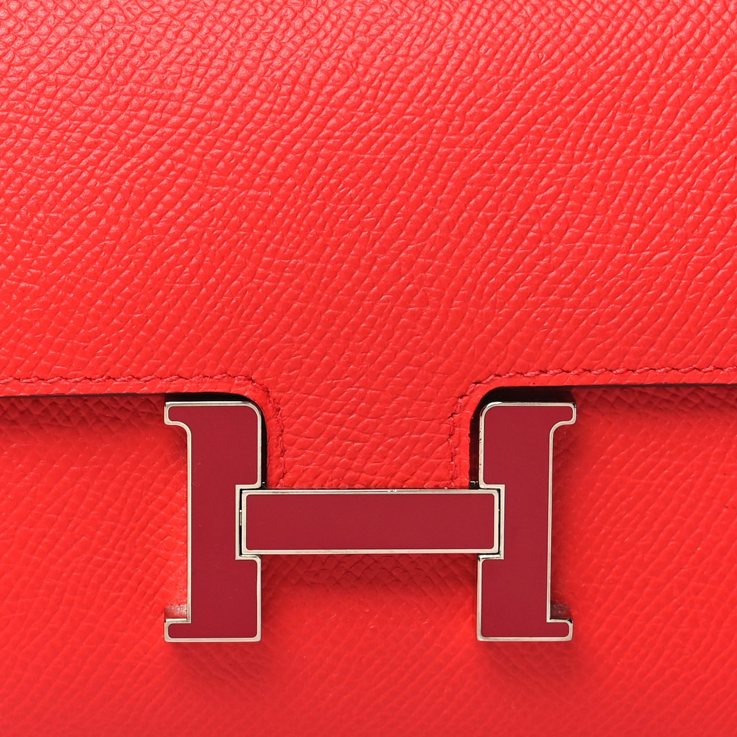 Epsom Enamel Constance Wallet To Go Rouge De Coeur Rubis