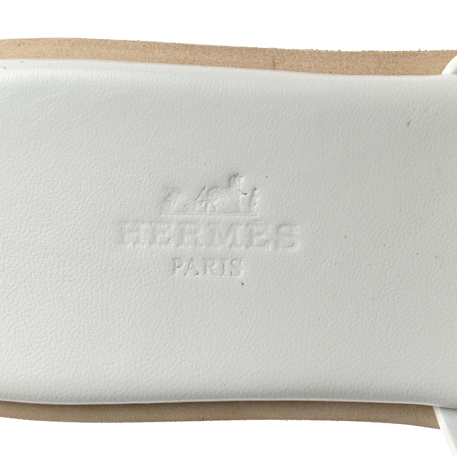 Hermes Calfskin Cork Eze 30 Sandals 37 White 6 of 9