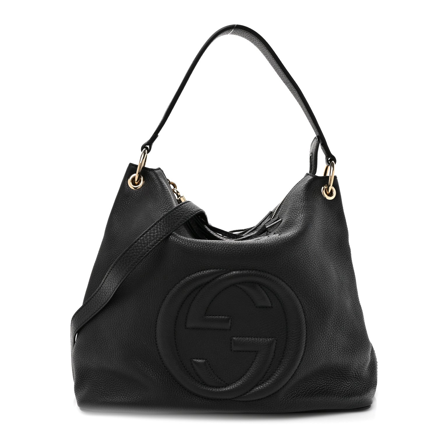 Gucci Pebbled Calfskin Large Soho Hobo Black 1826954 – FASHIONPHILE