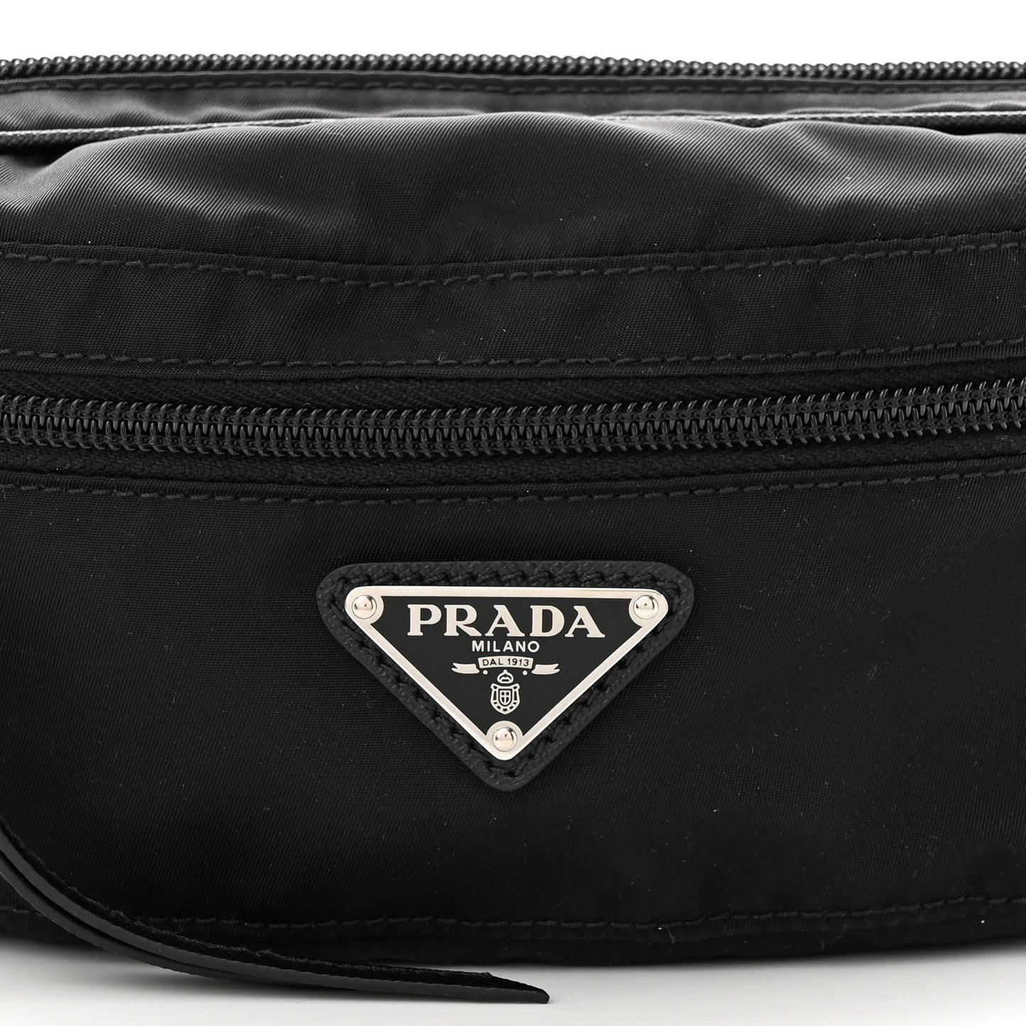Tessuto Nylon Saffiano Belt Bag Black