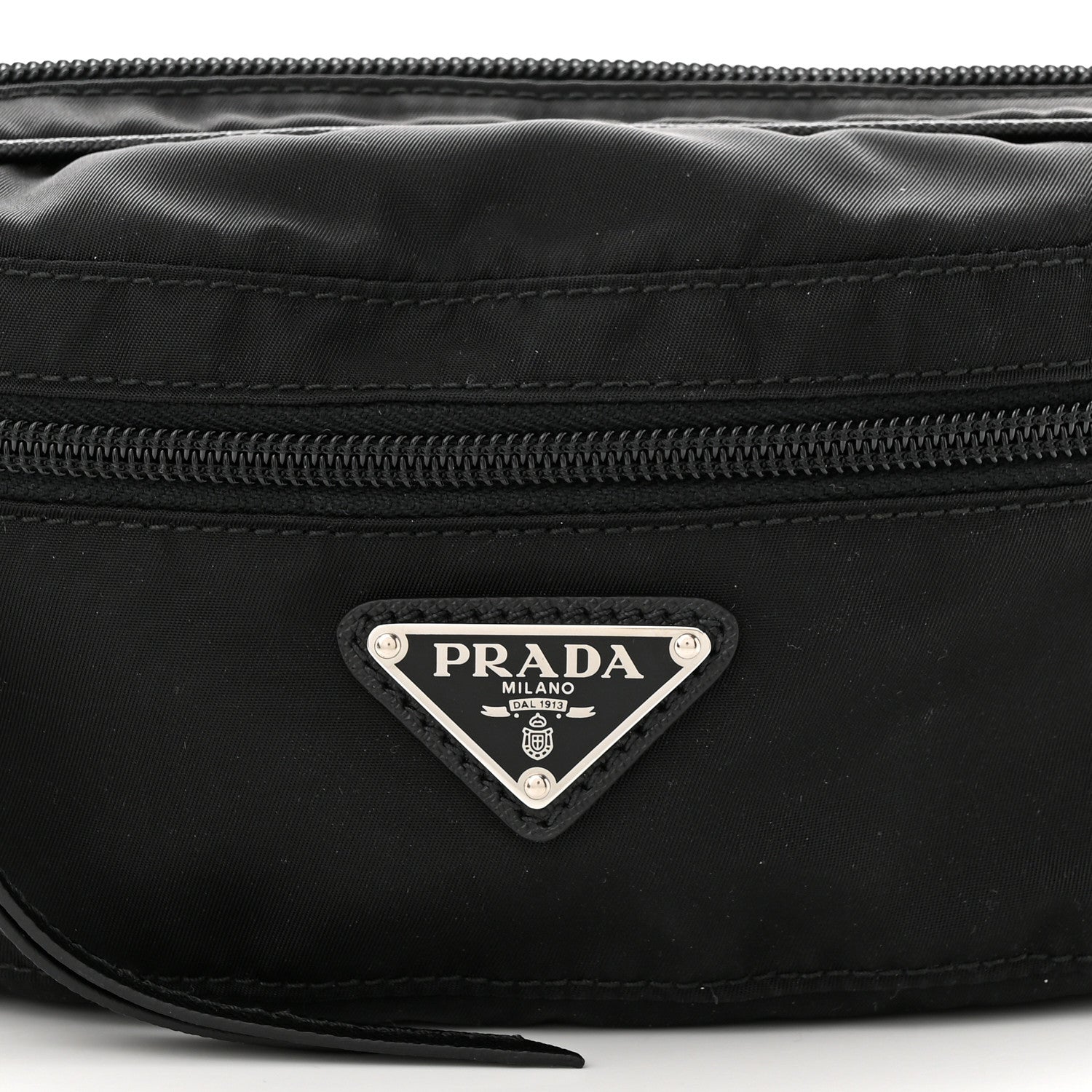 Prada Tessuto Nylon Saffiano Belt Bag Black 9 of 11
